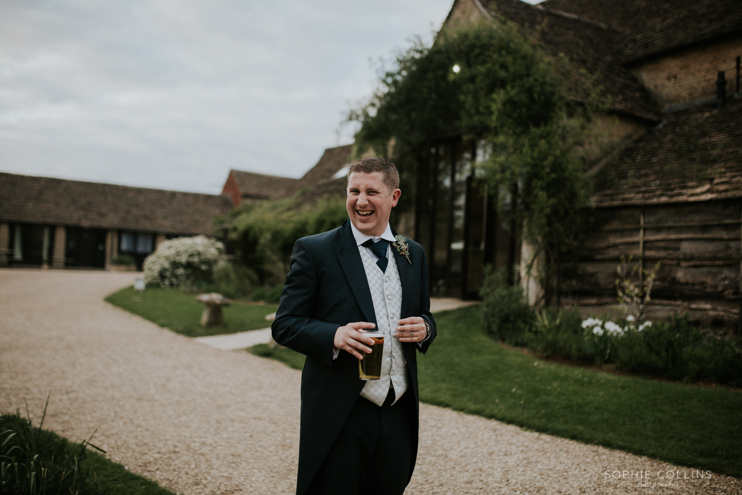 groom laughing 