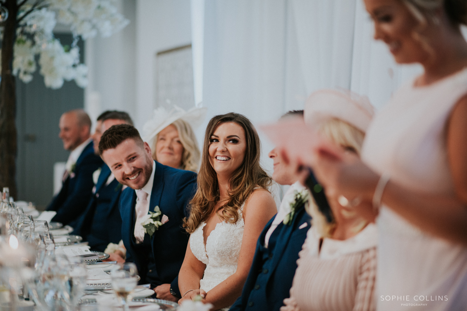 bride laughing 