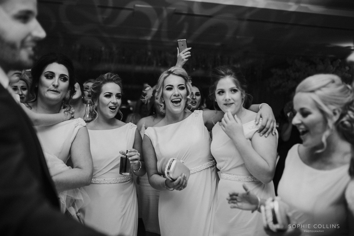 bridesmaids dancing 