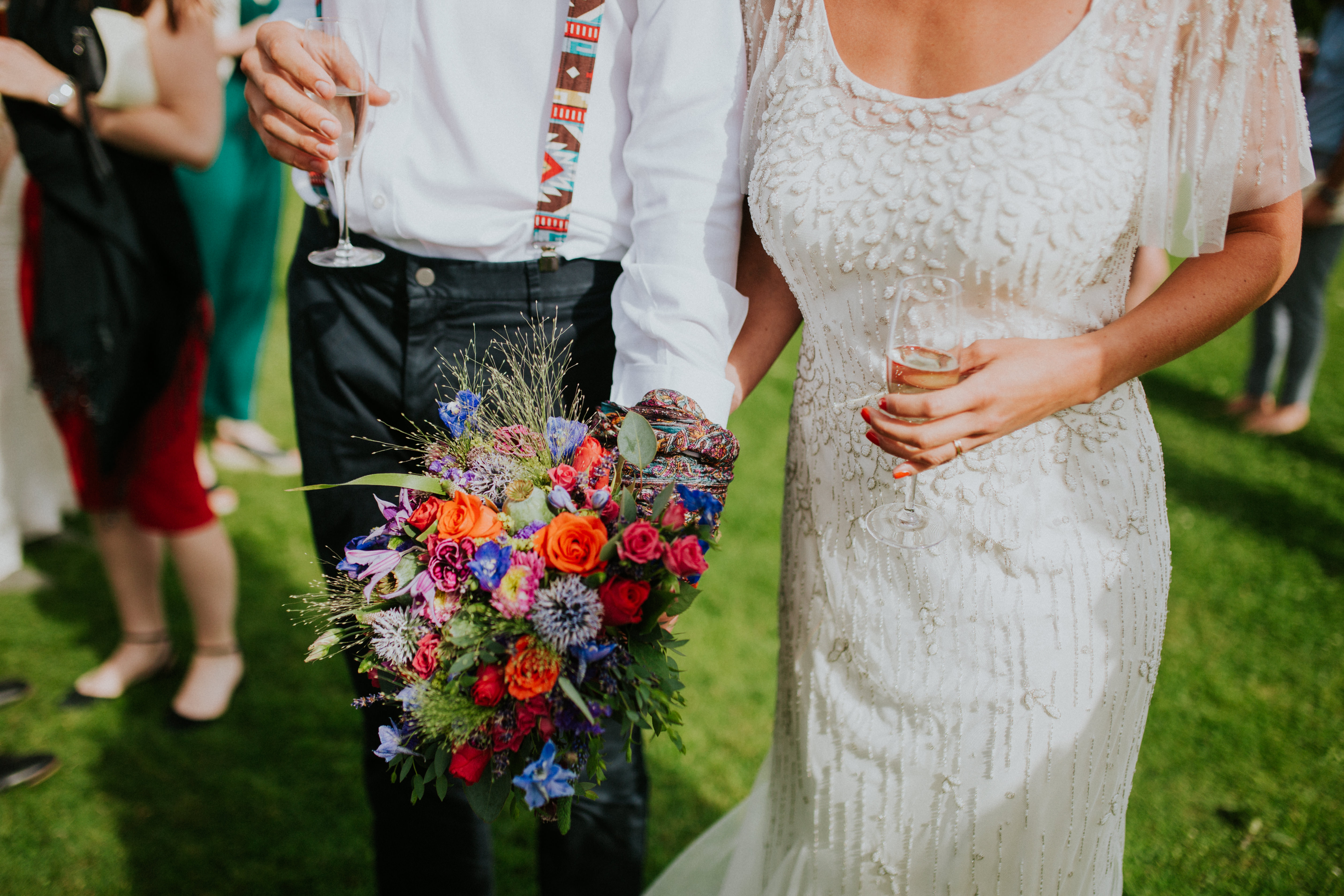 bride and groom hand binding