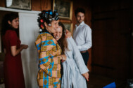 bride and sister