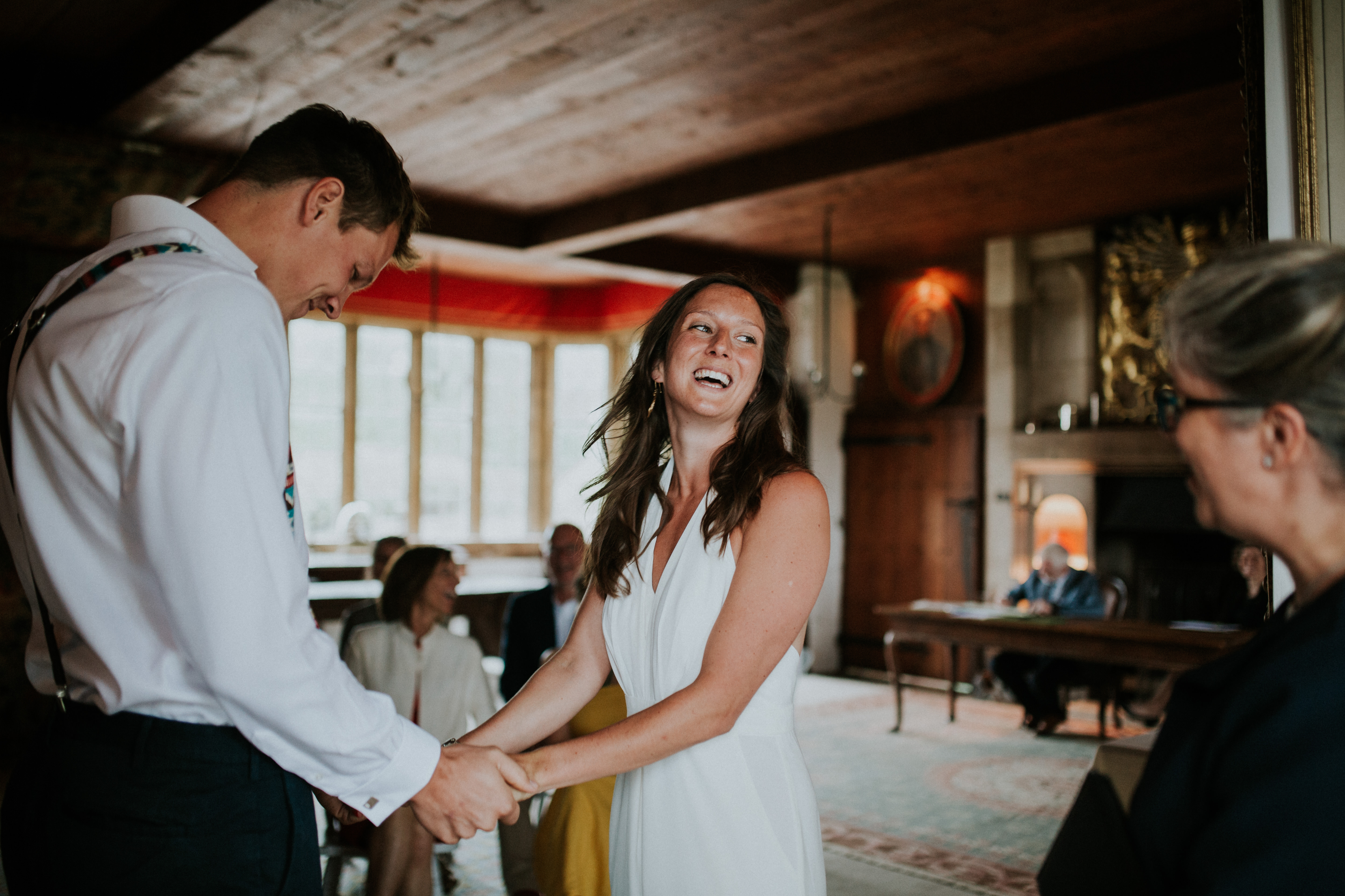 bride smiling 