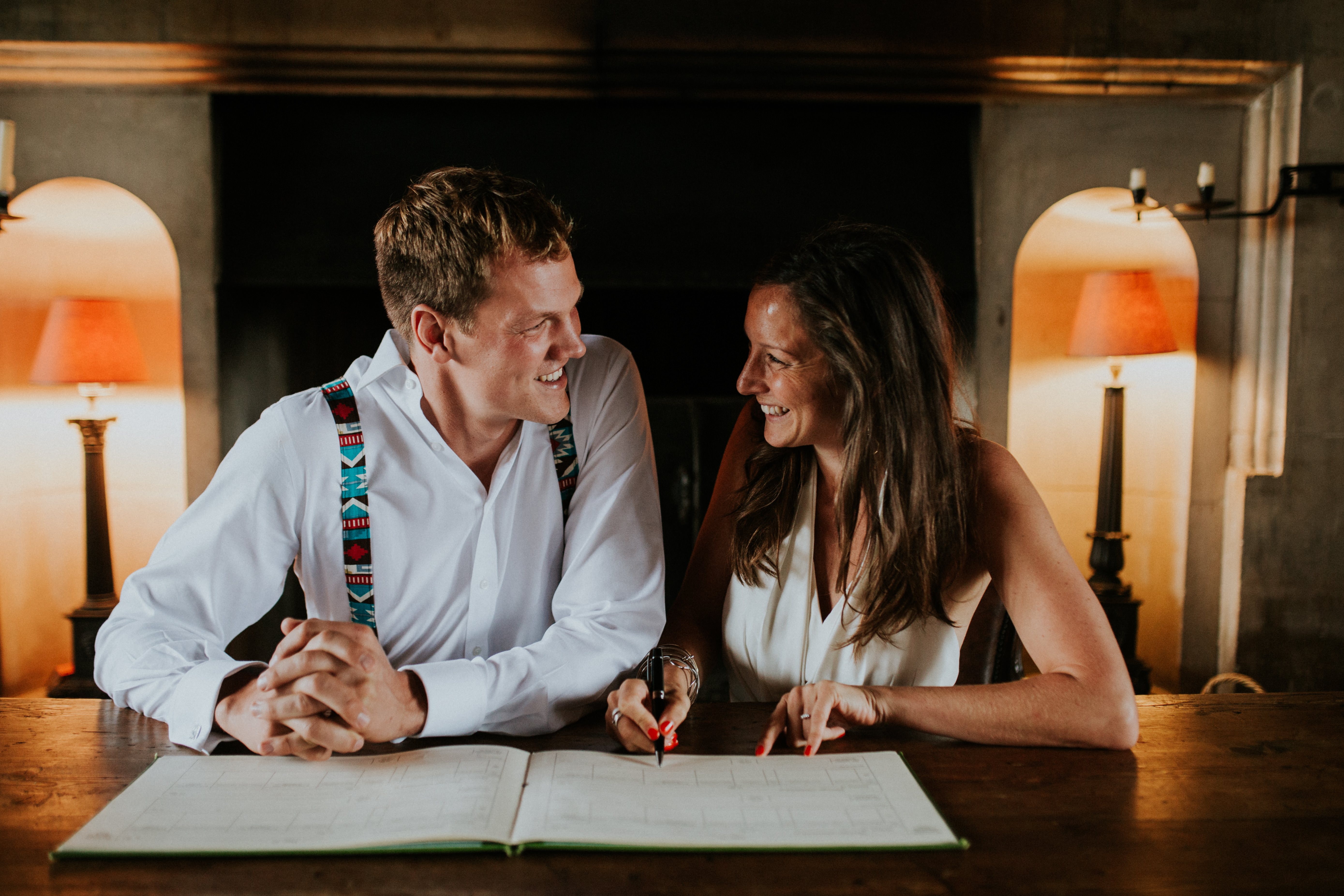 signing the register 