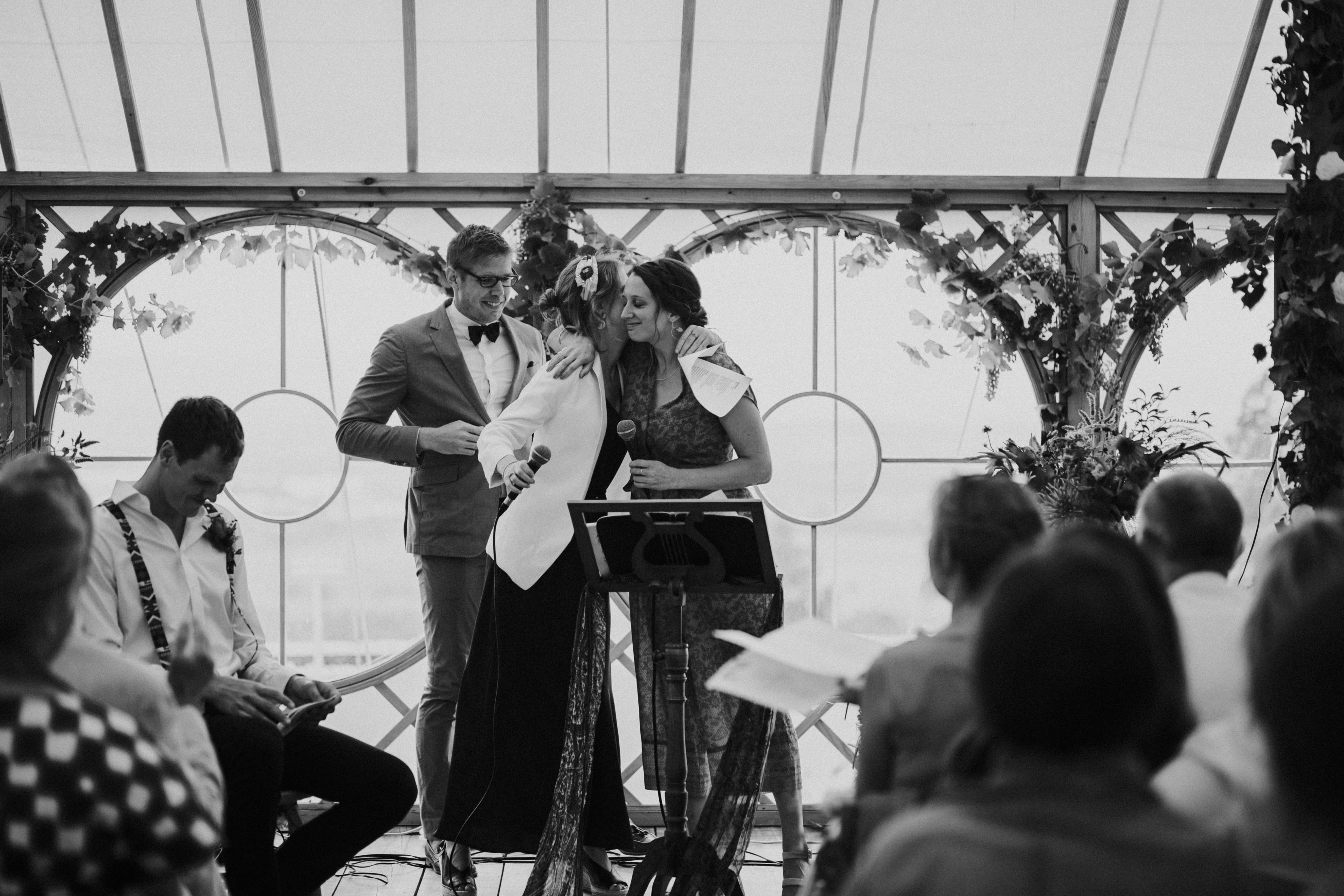 bride and groom in ceremony 