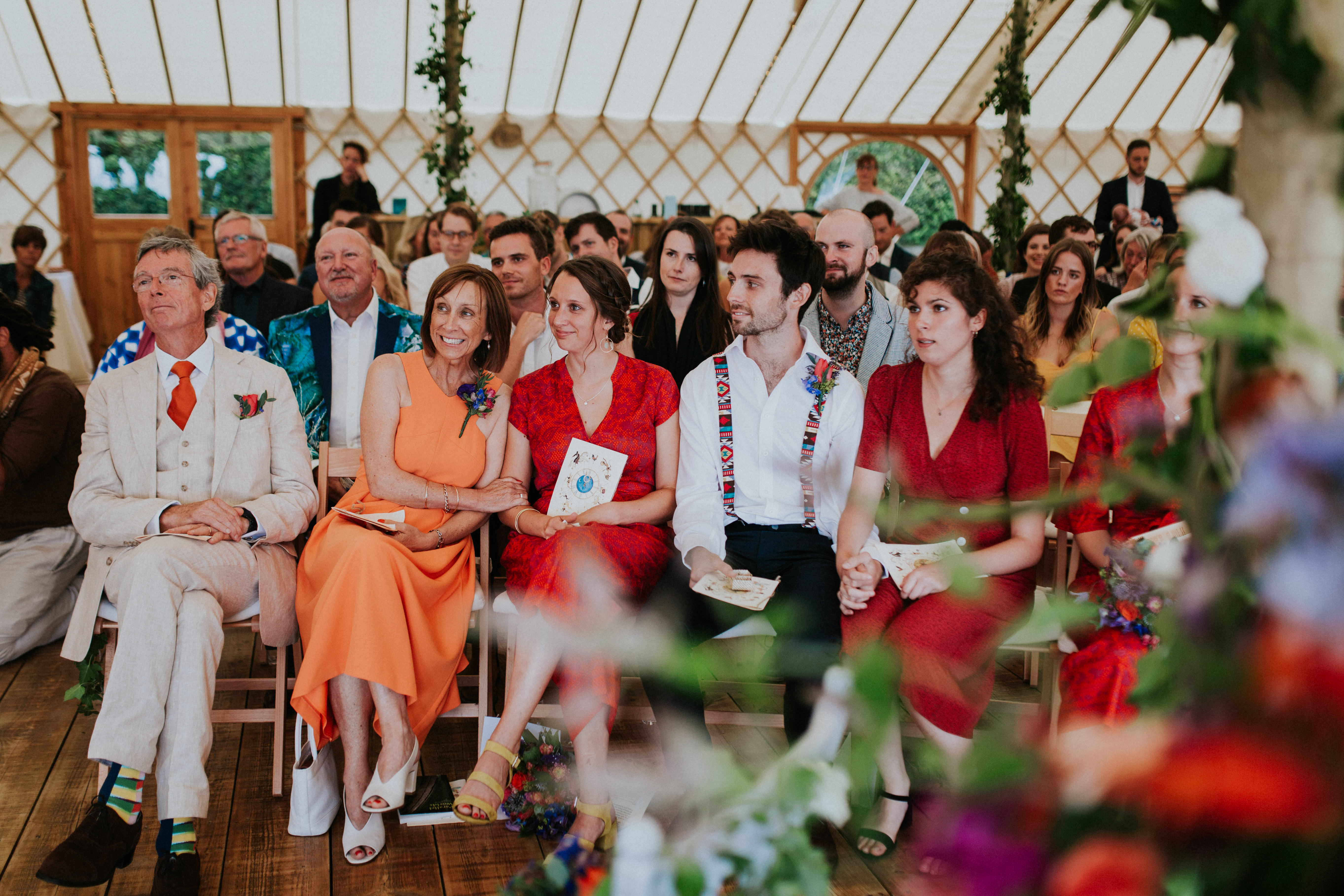 bride and groom in ceremony 