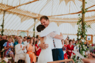 bride and groom in ceremony