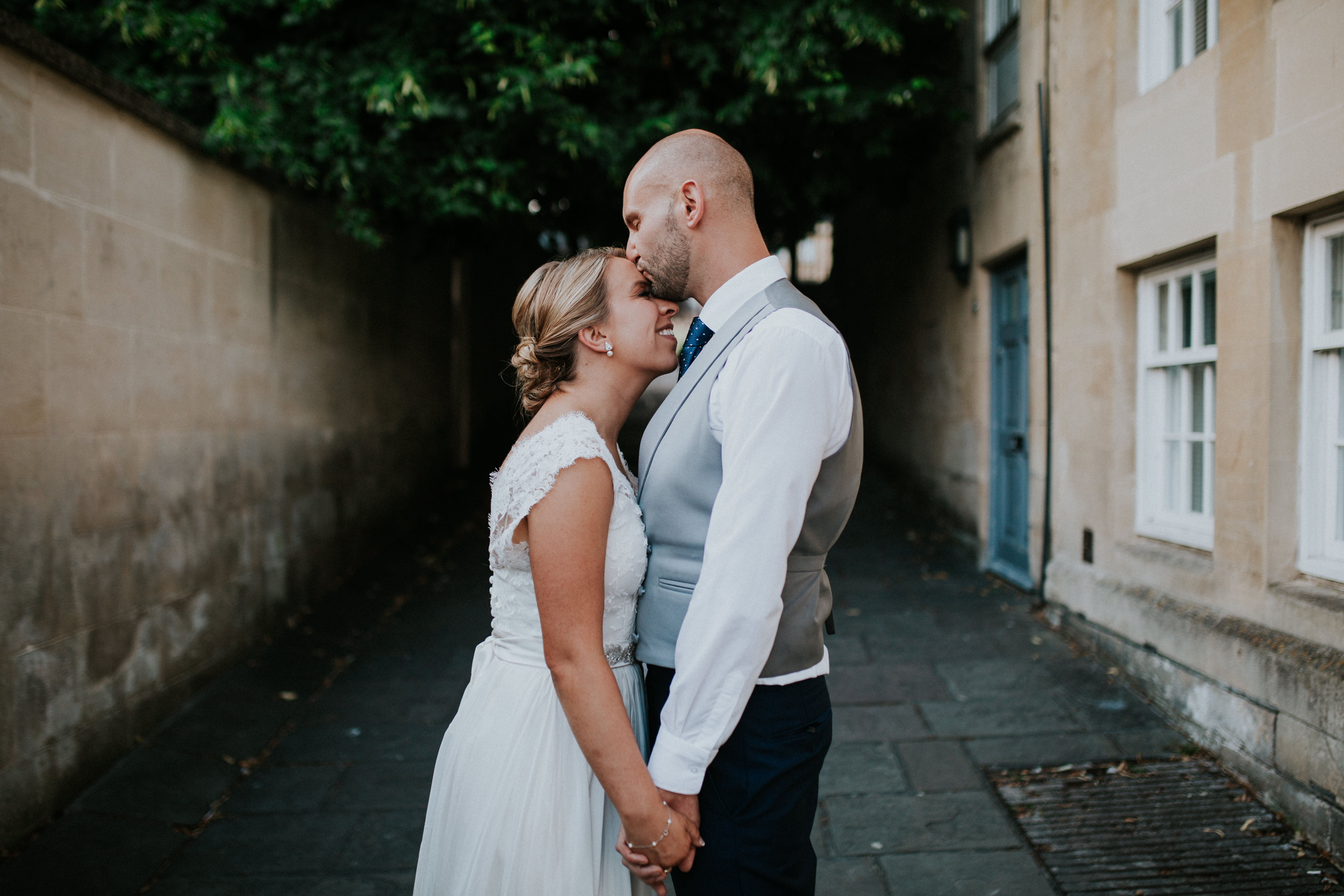 bride and groom in bath centre 