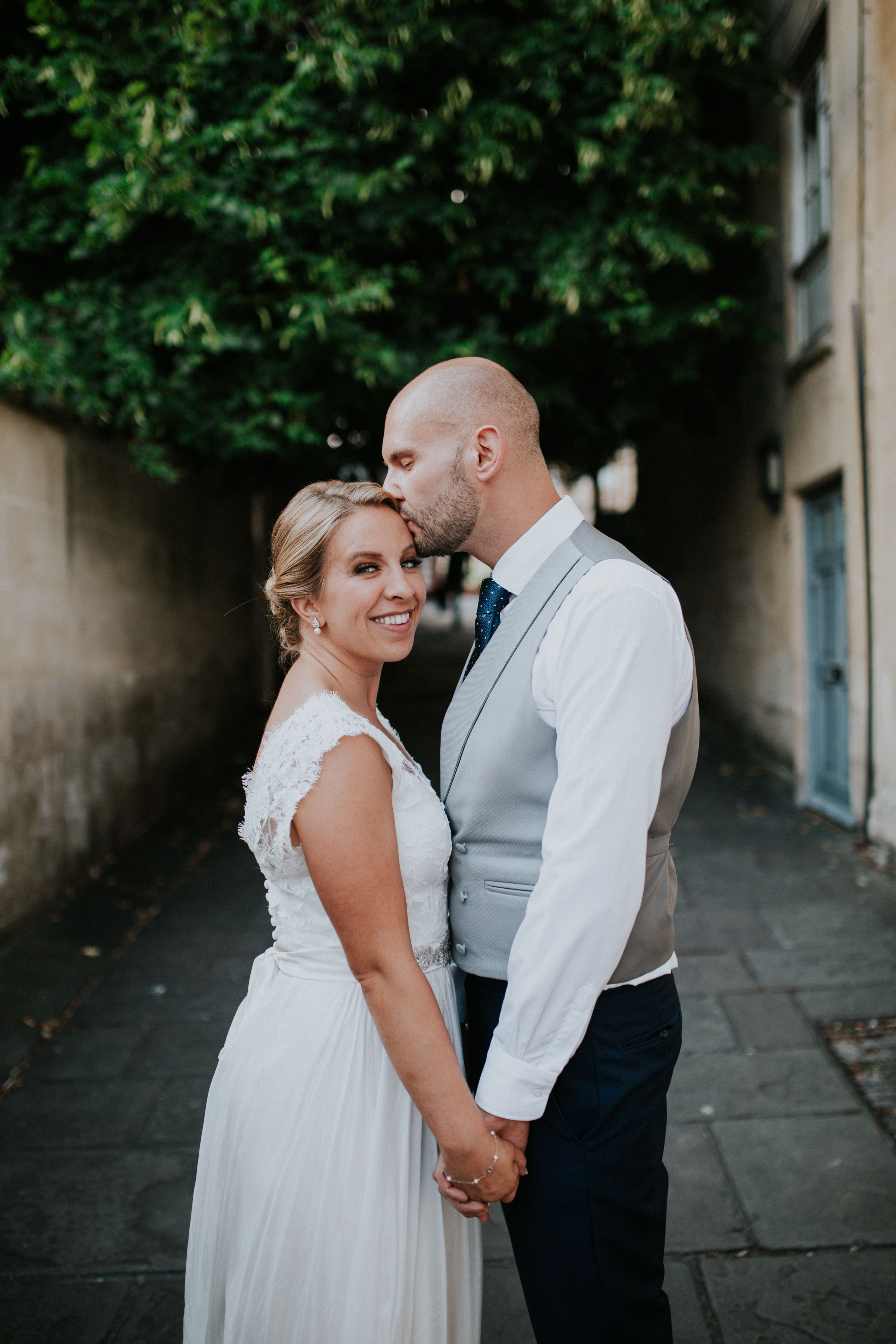 bride and groom in bath centre 