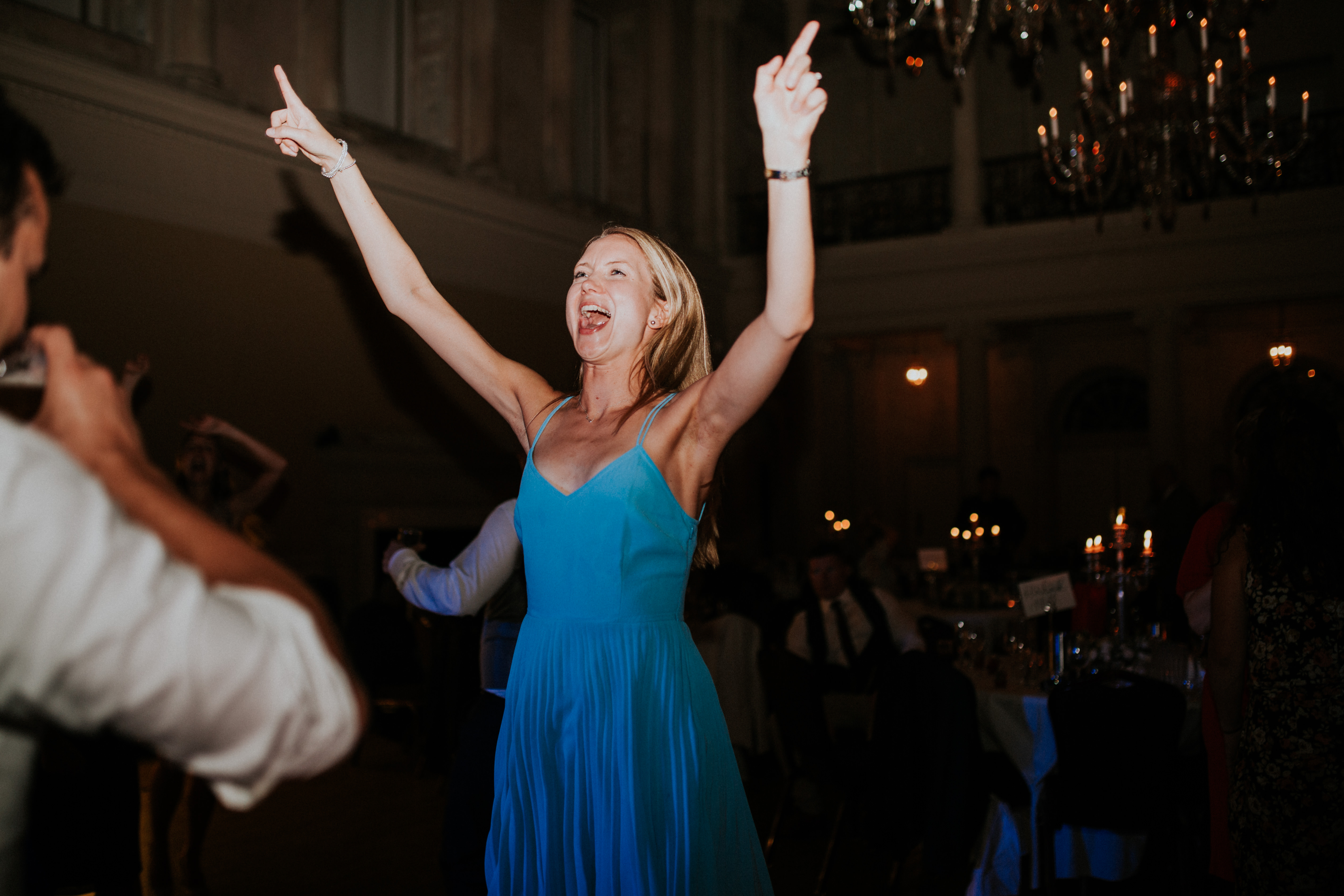 woman cheering 