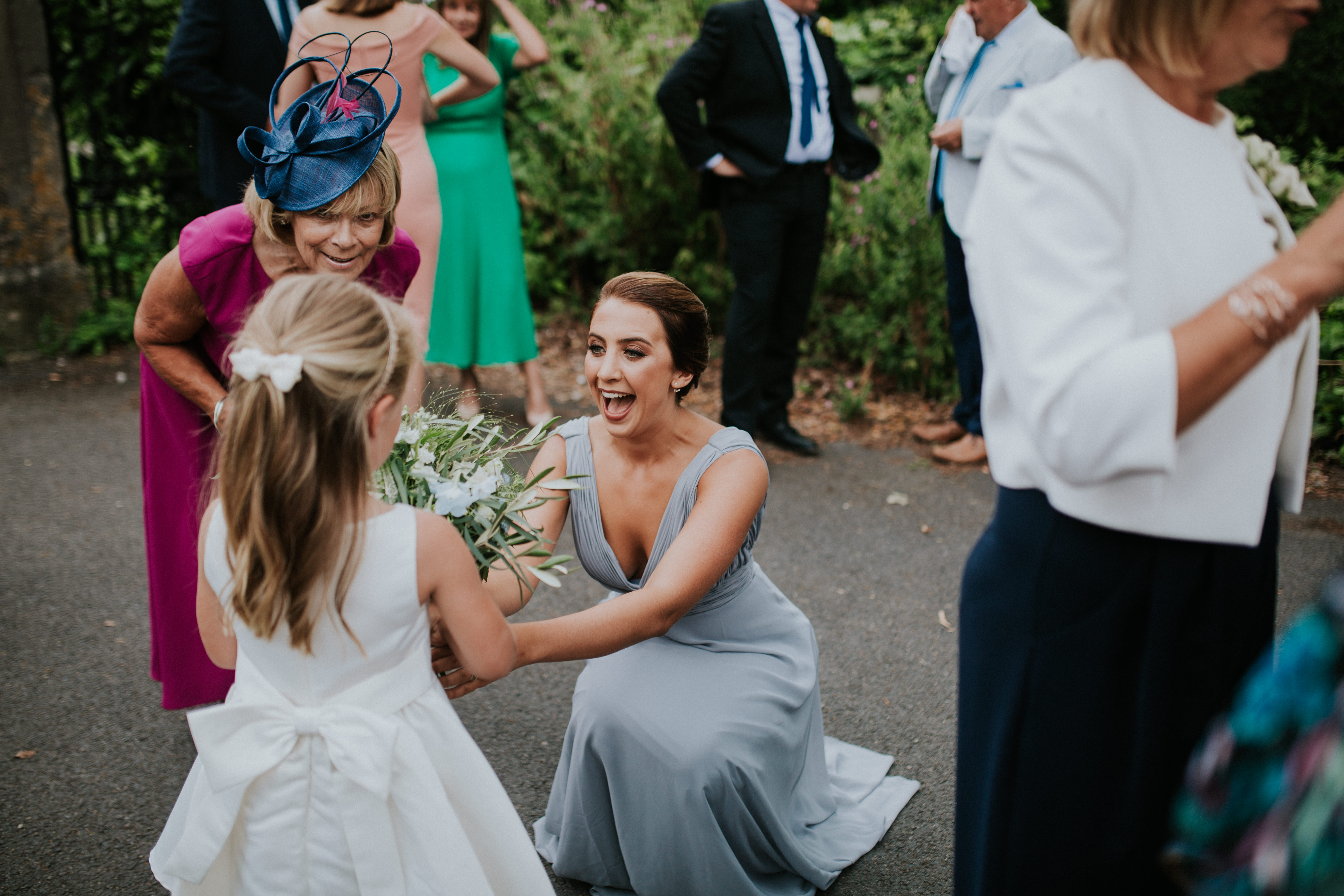 bridesmaids and flower girl 
