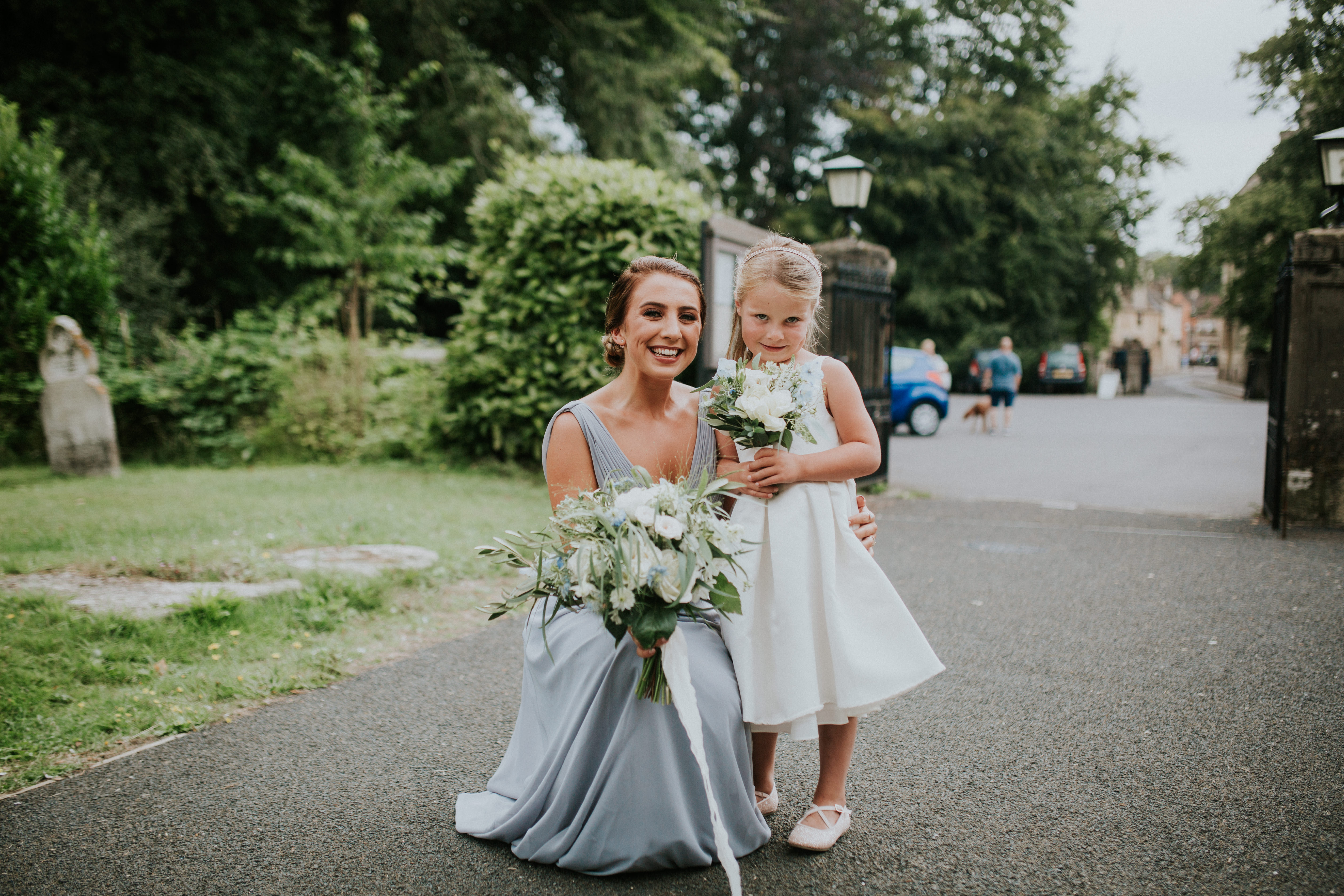 bridesmaid and flower girl 
