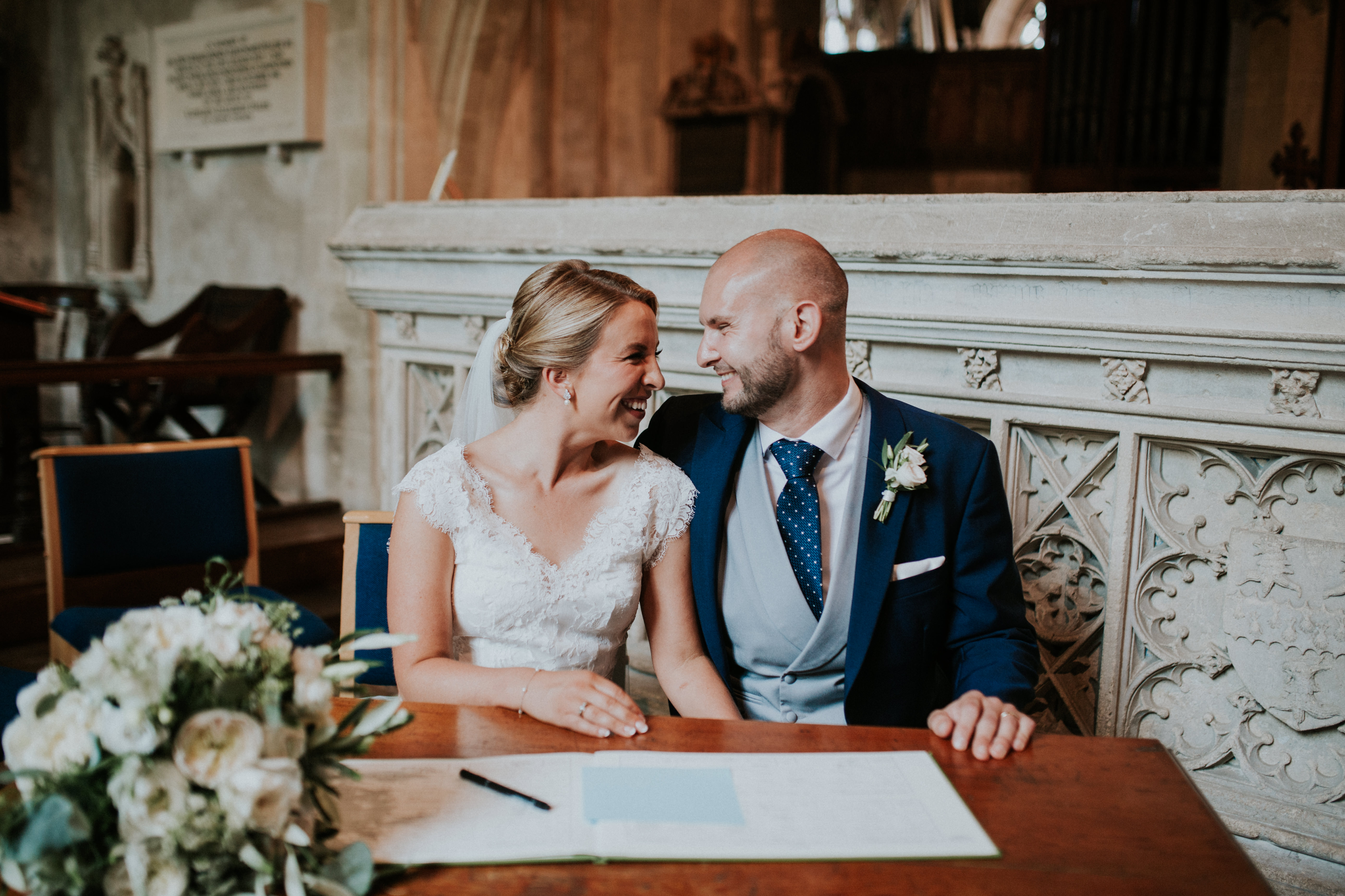 signing the register 