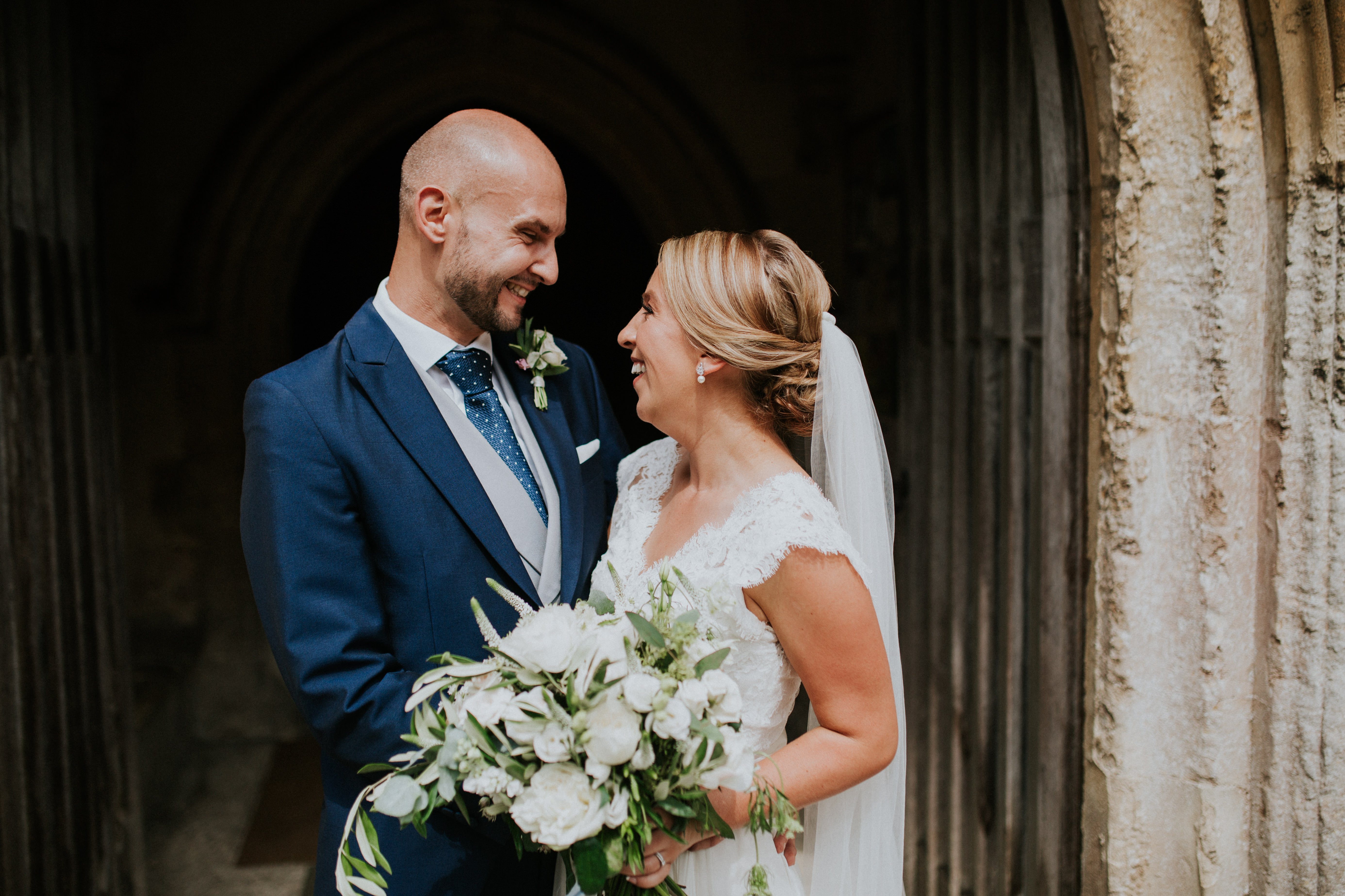 bride and groom portrait 