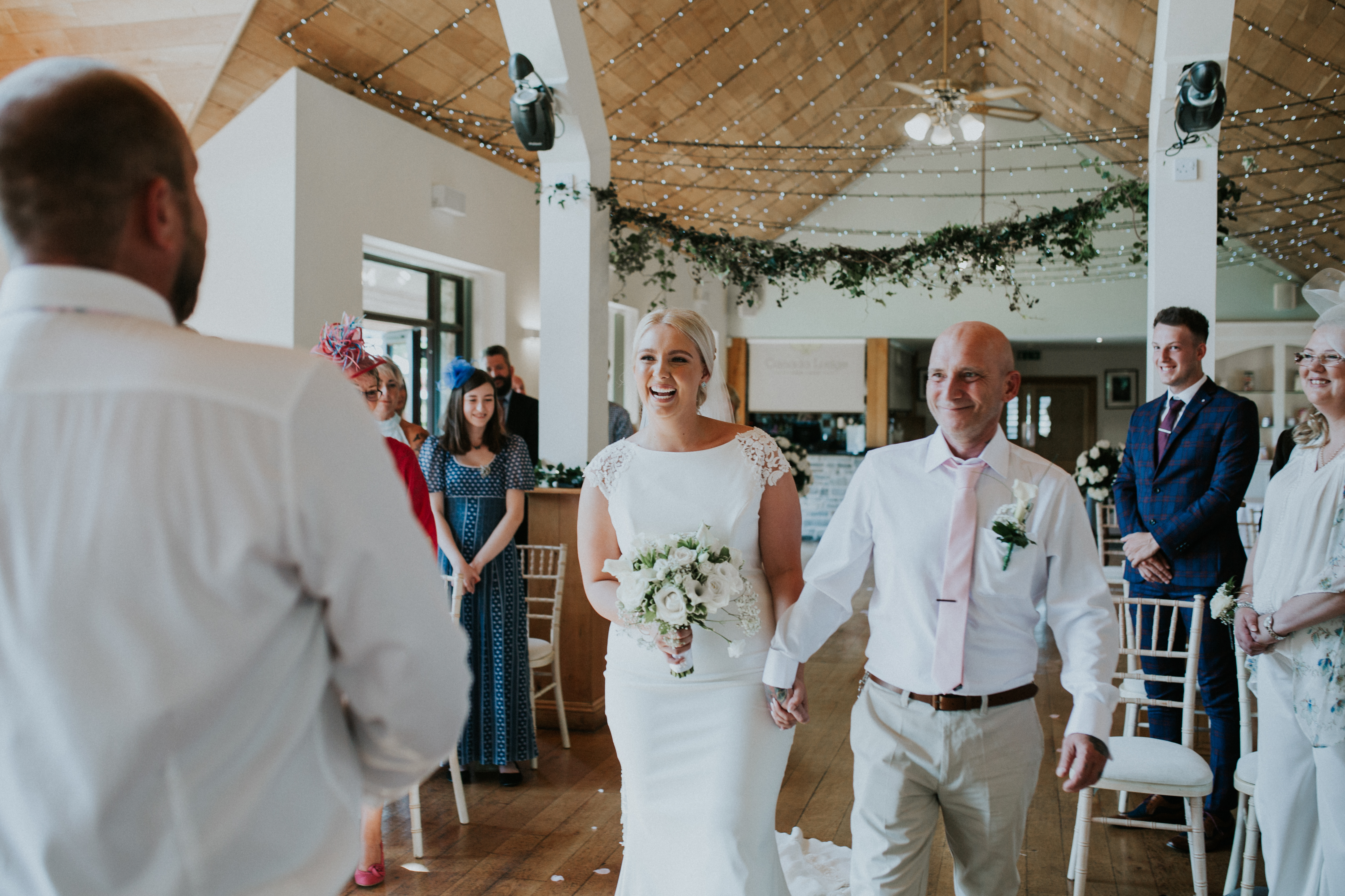 bride walking down the aisle 