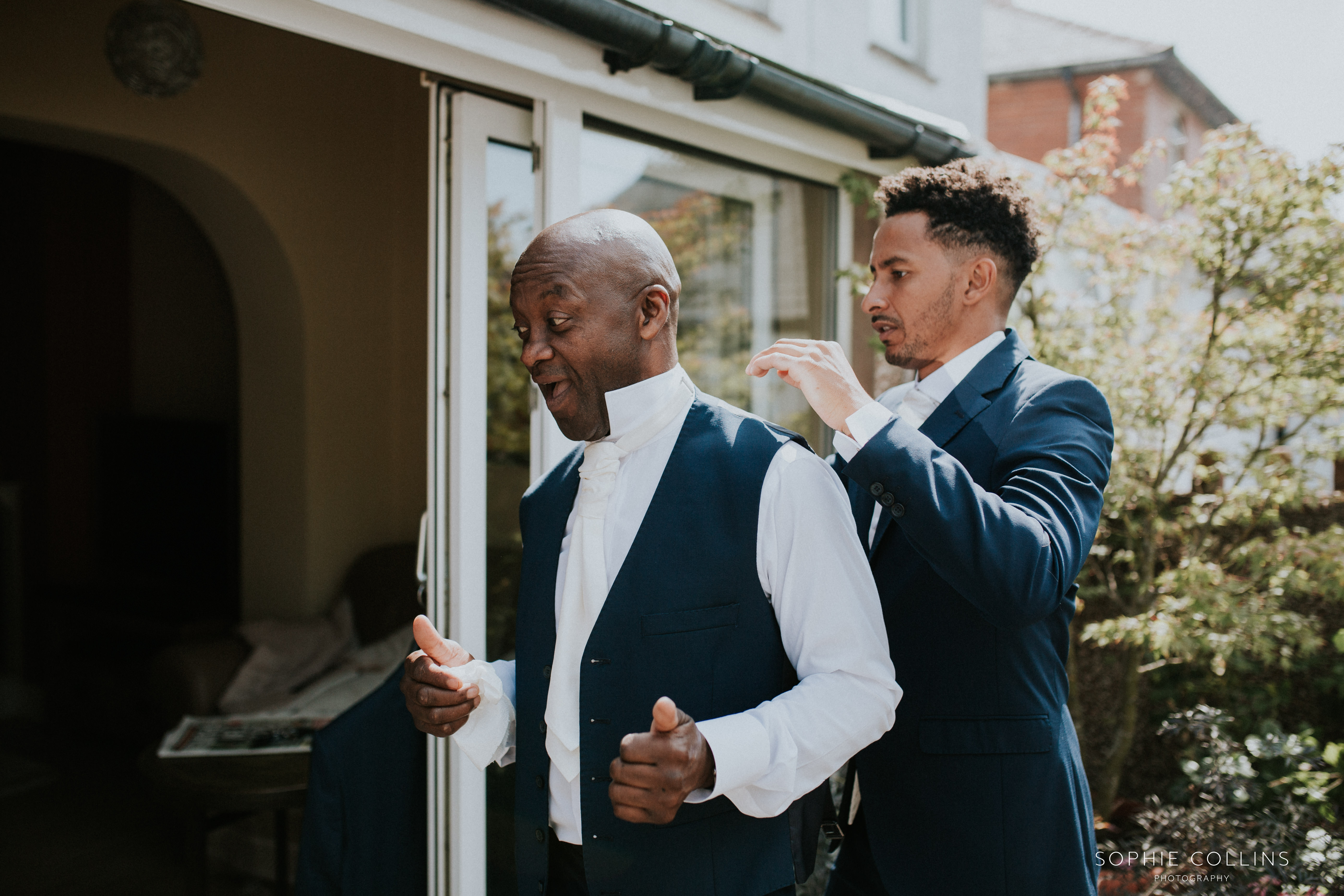 groom dressing dad