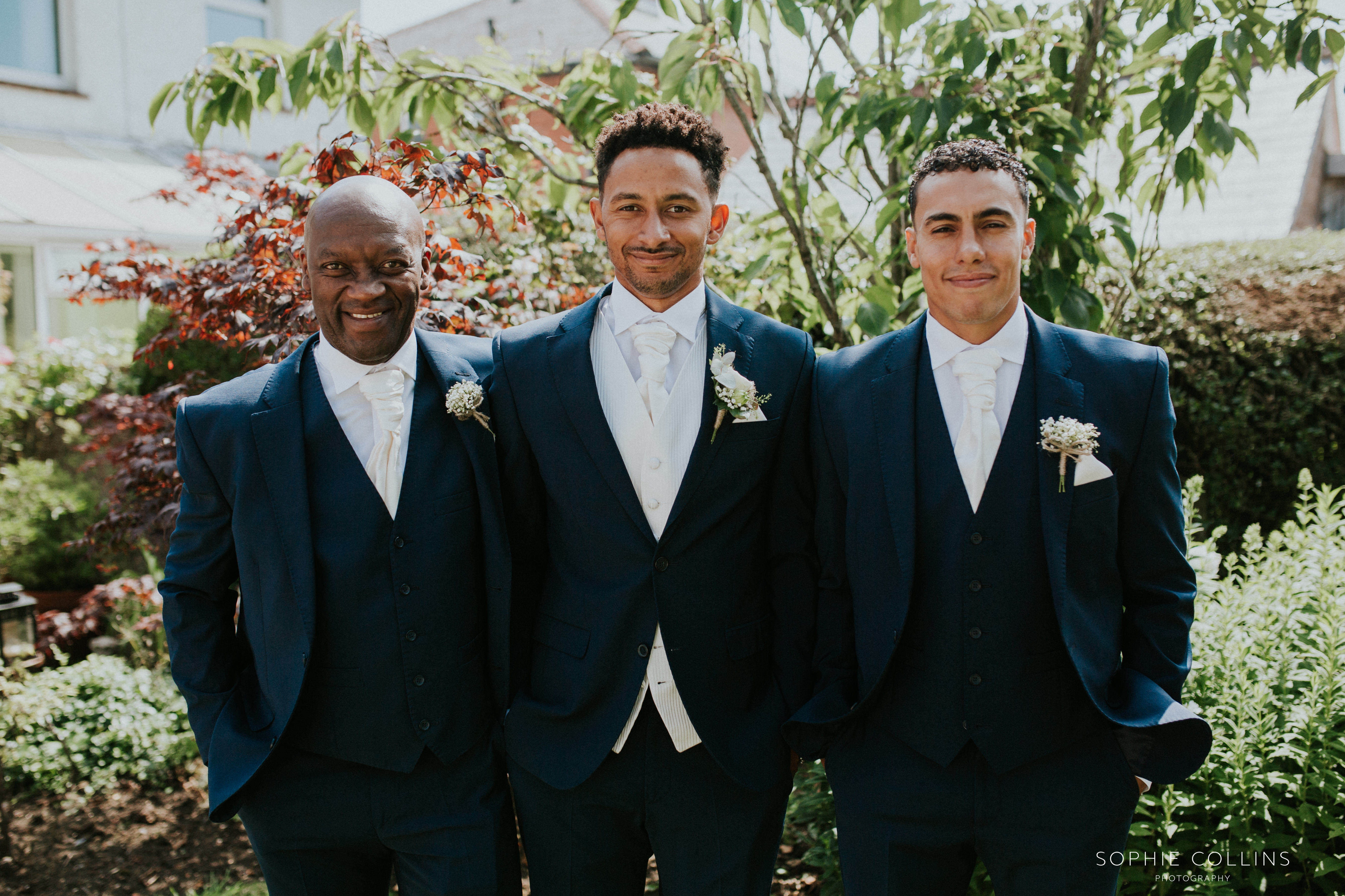 groom, dad and best man