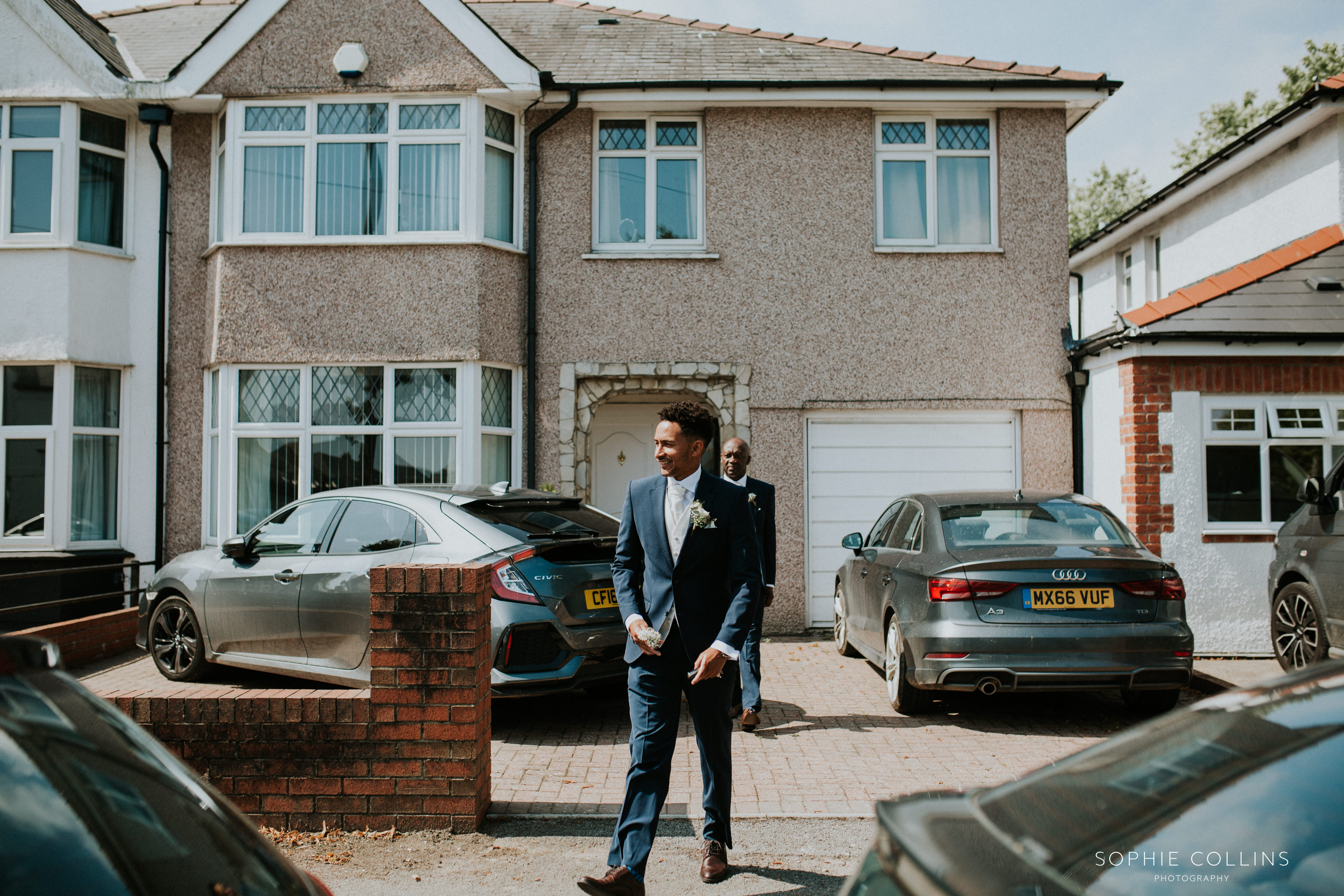 groom leaving house 