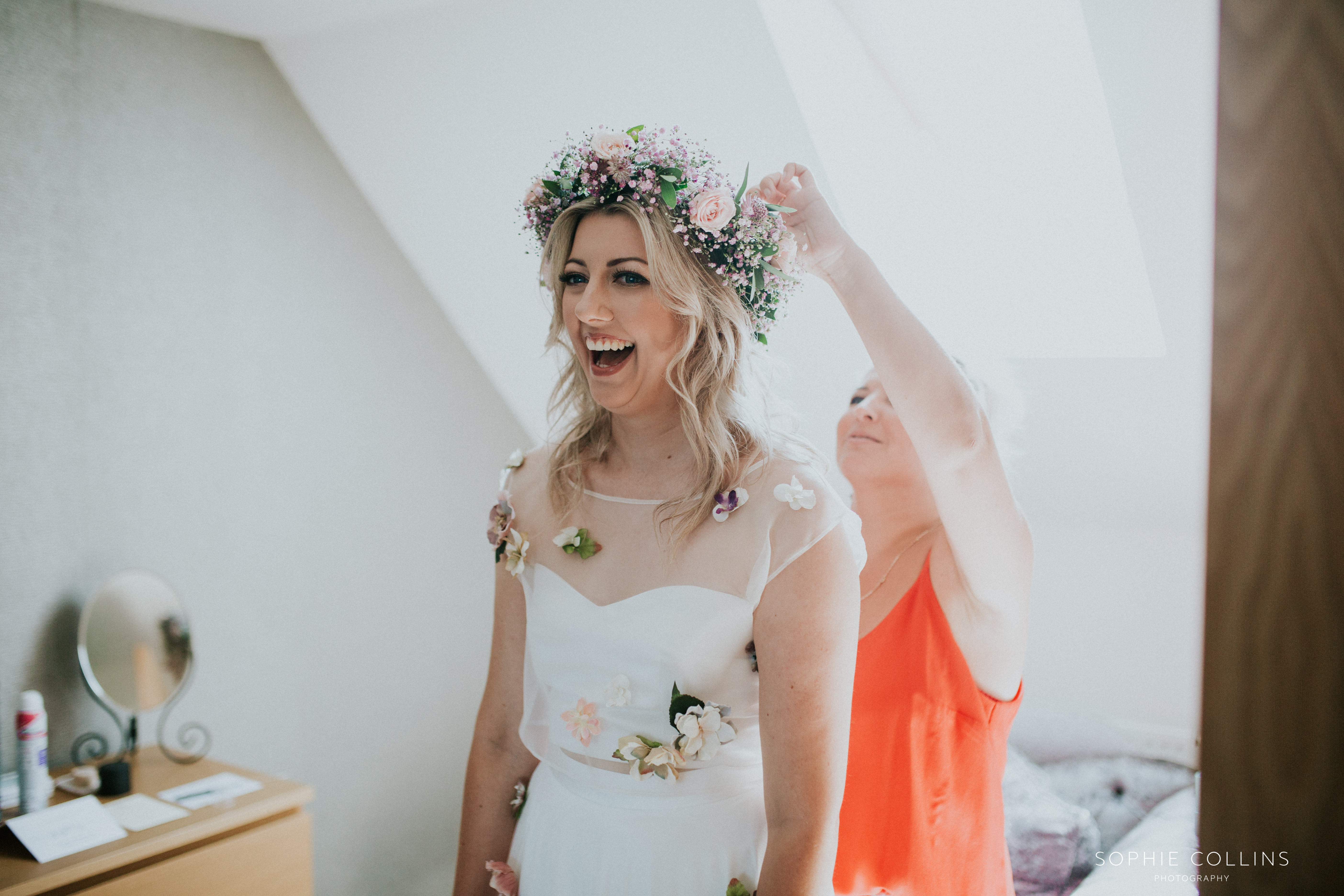 bride smiling 