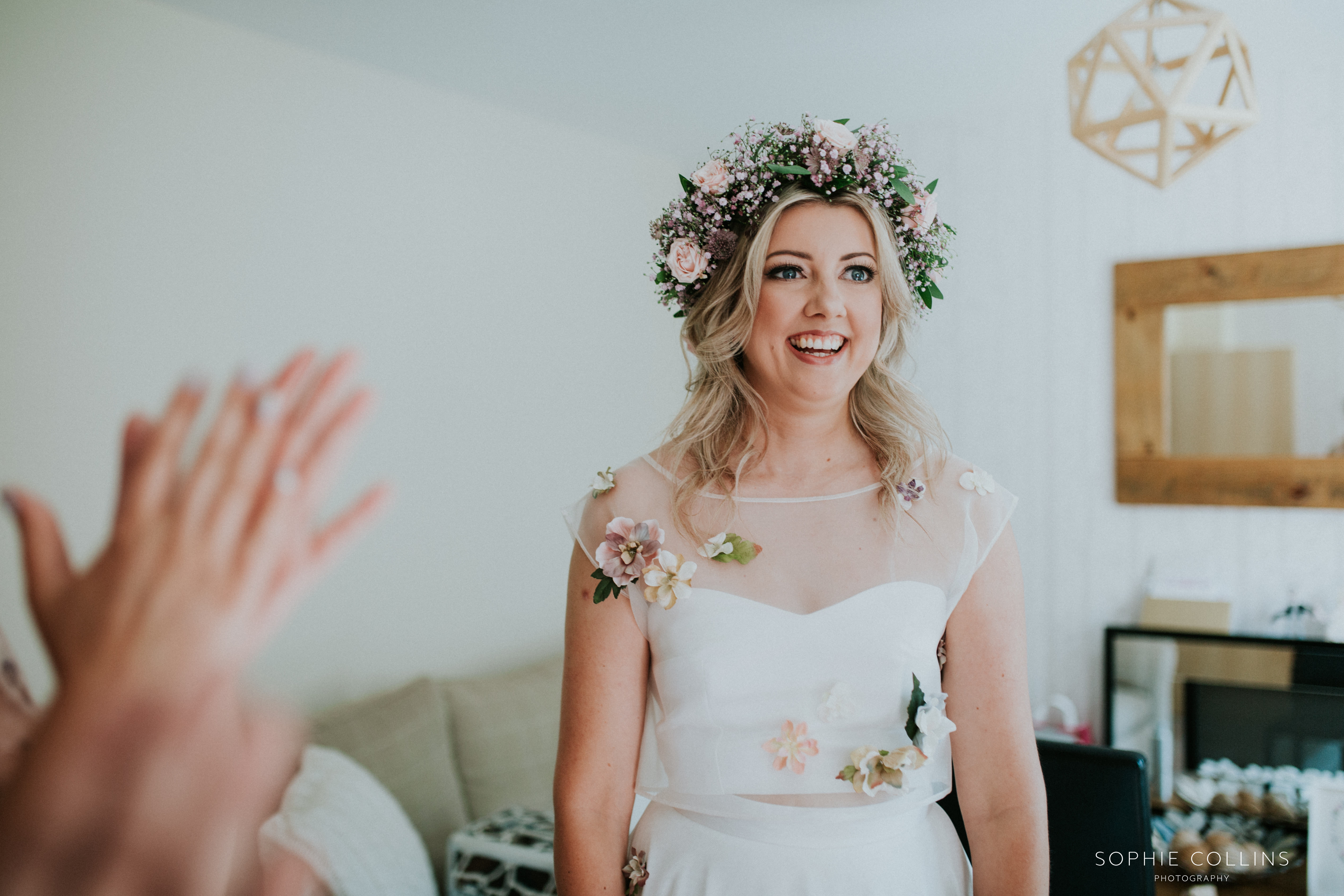 bride smiling 