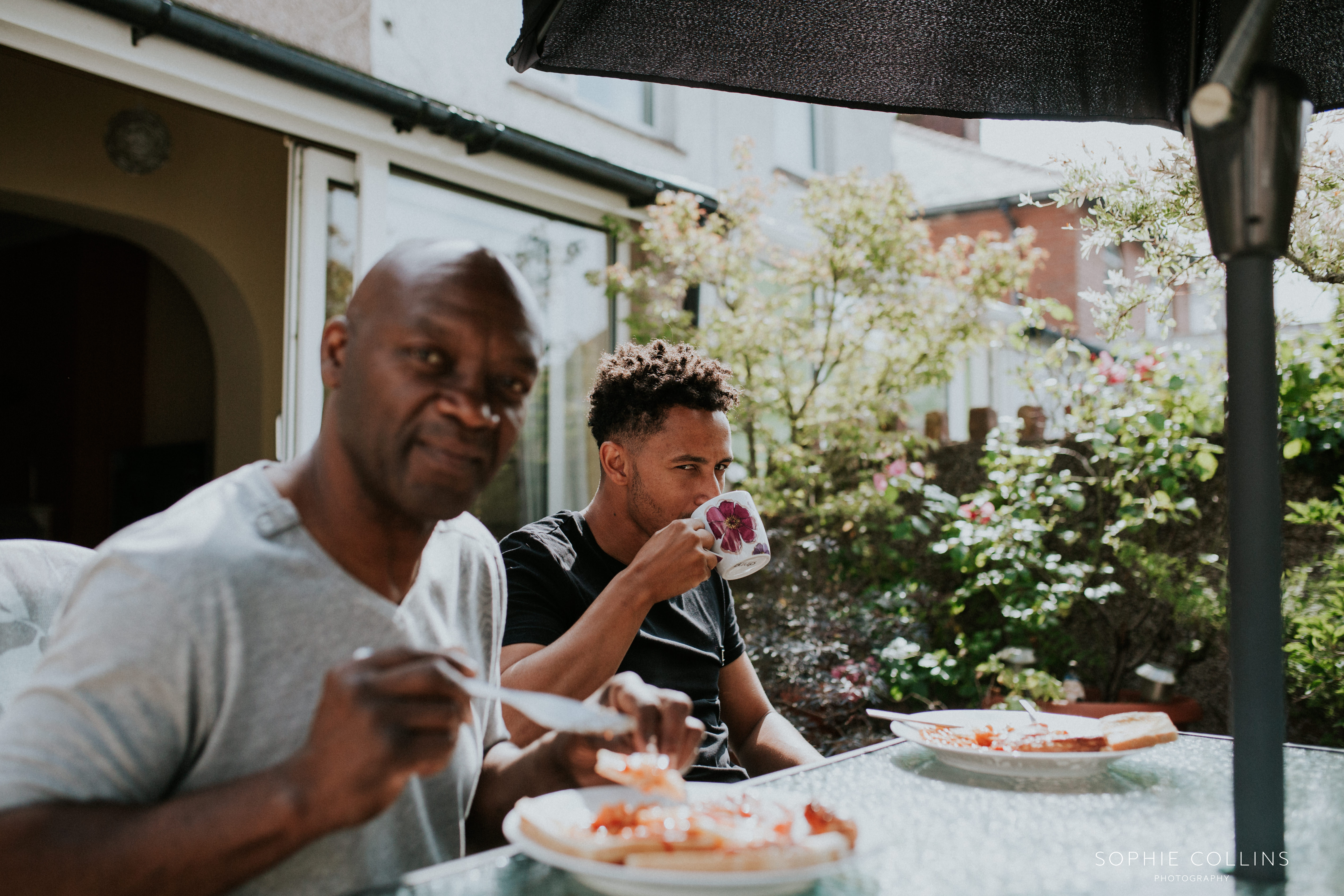 groom having breakfast 