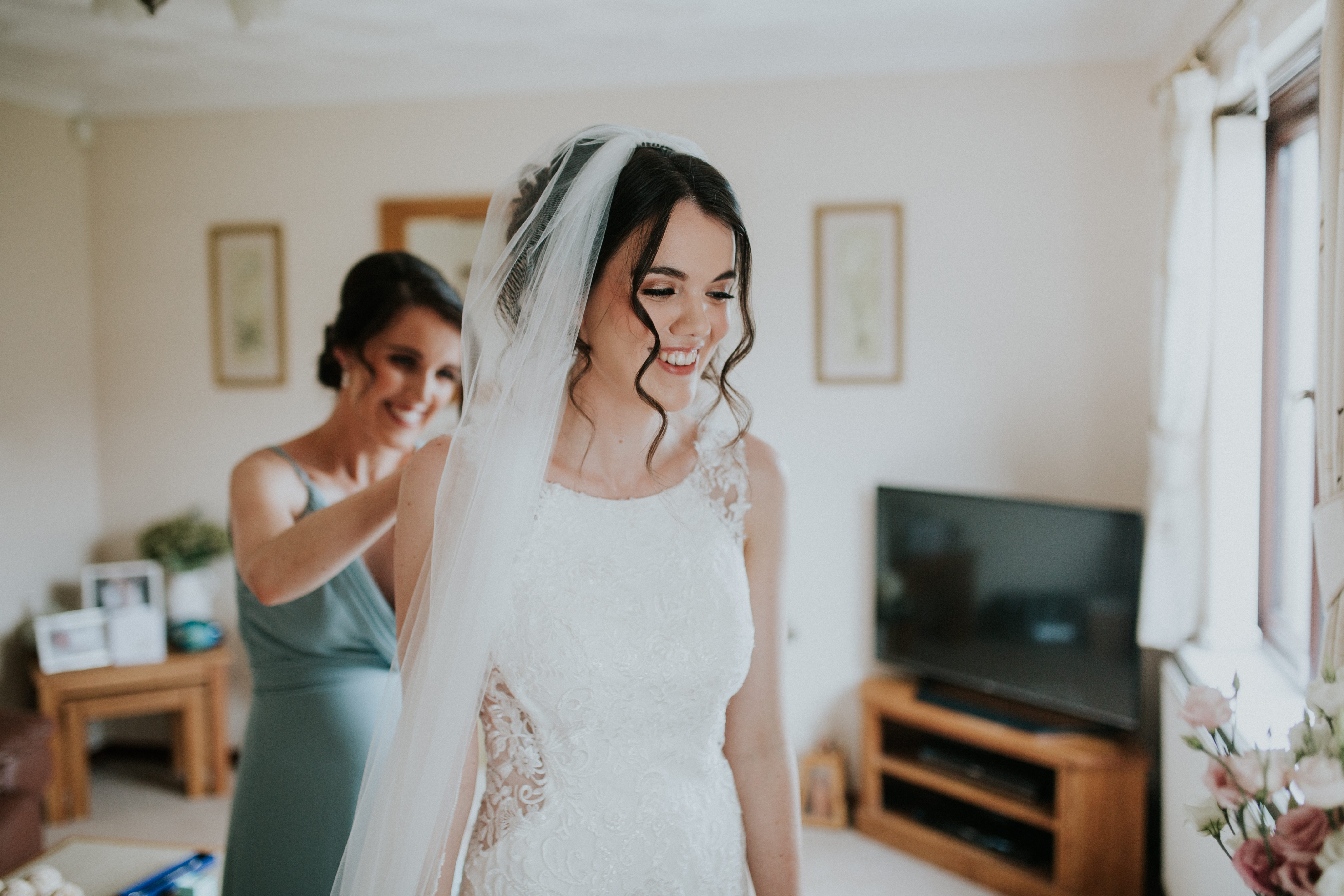 bride smiling 