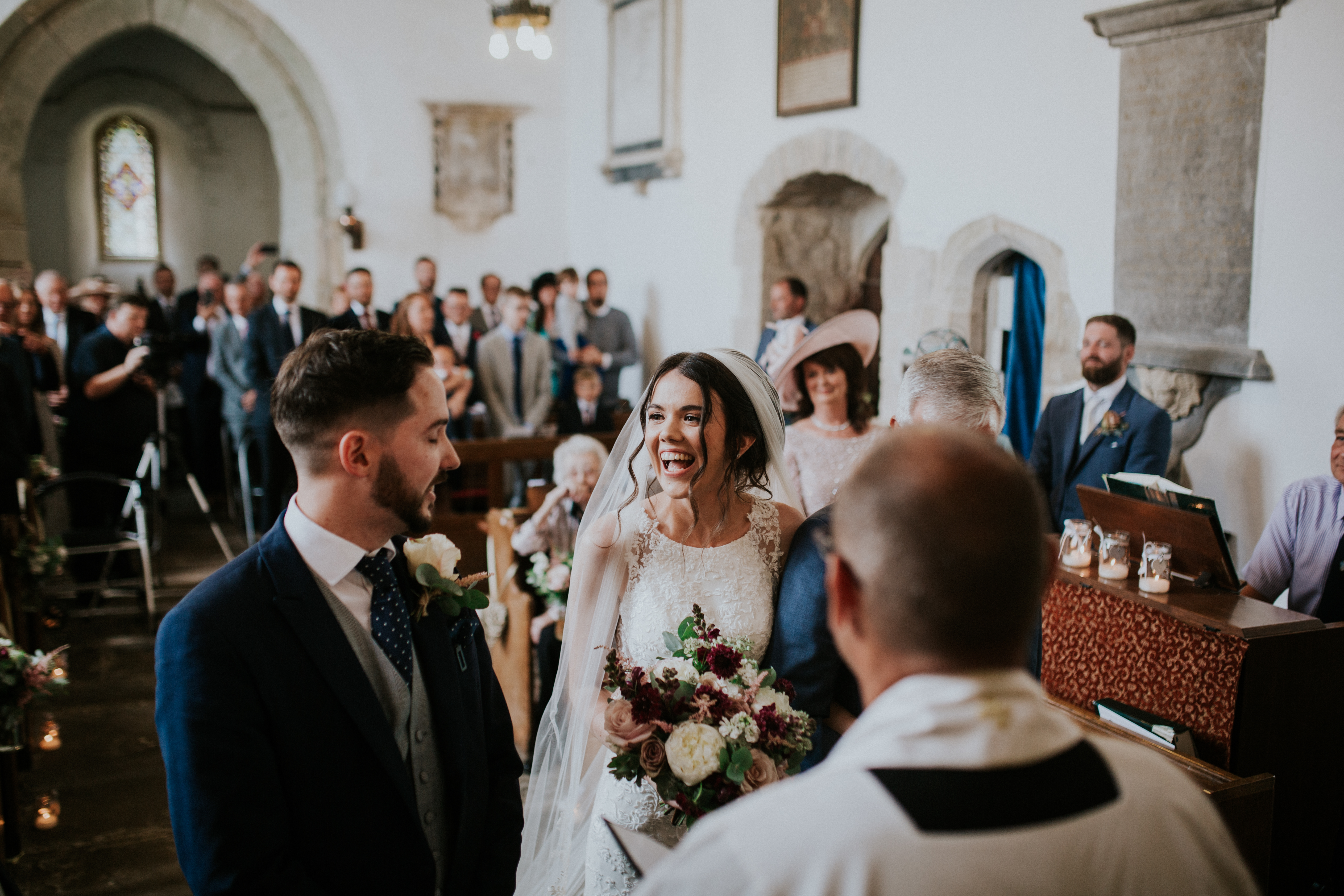 bride sees groom 