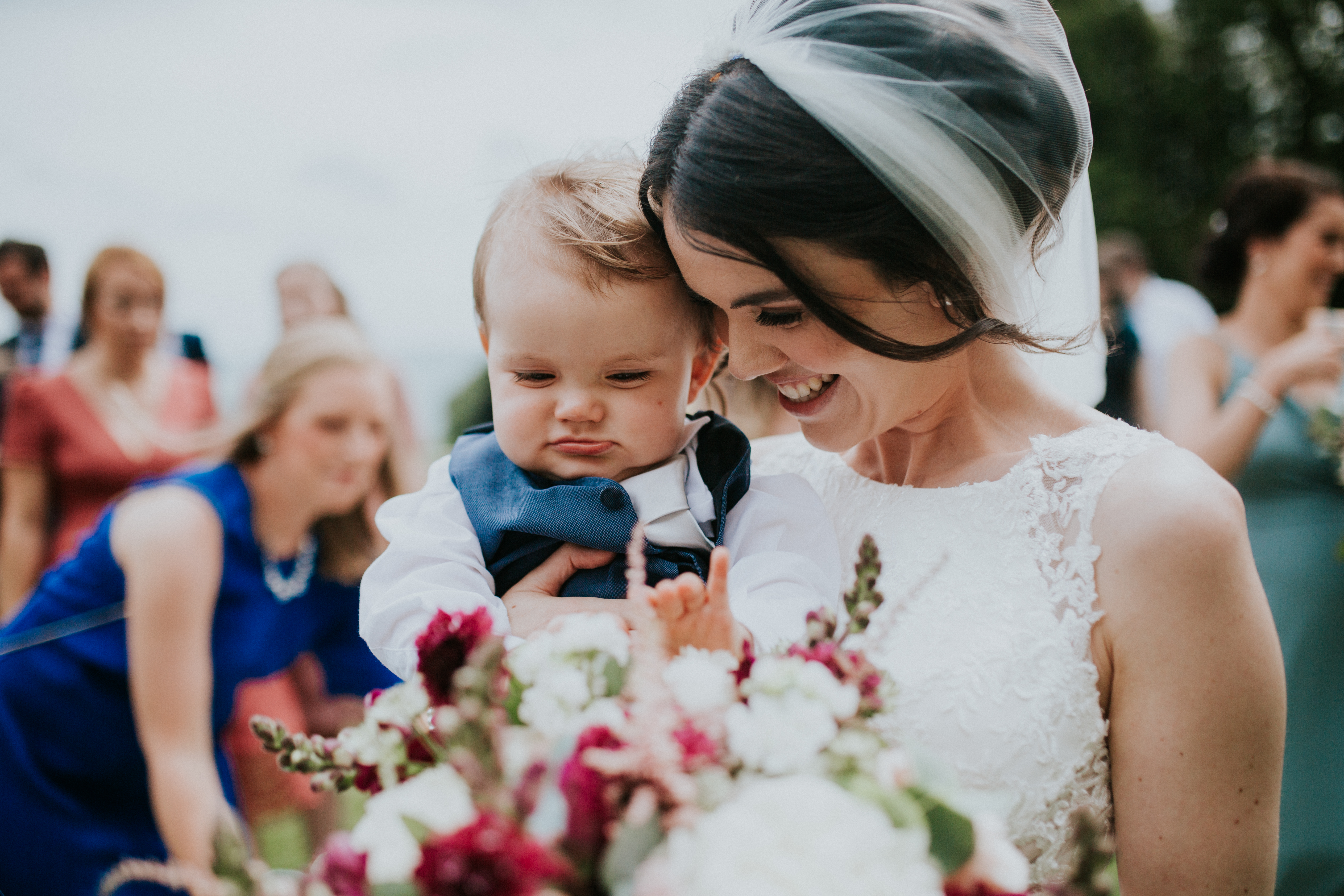 bride and baby 