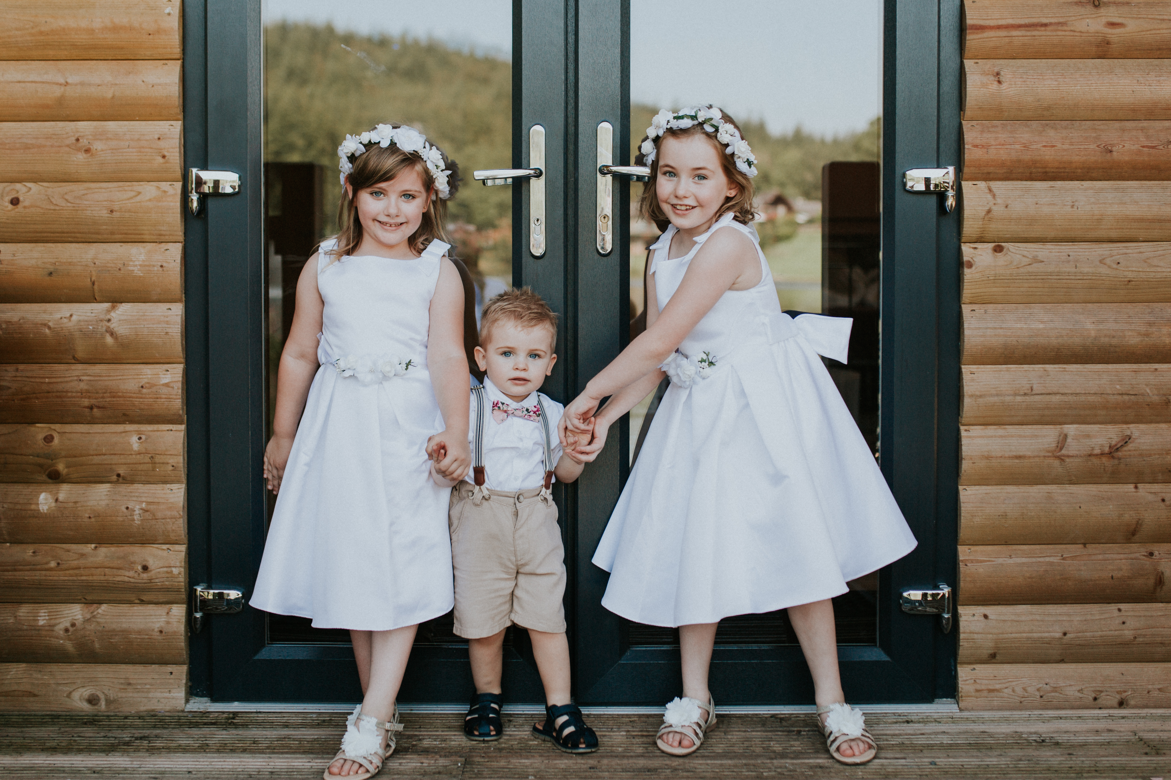 flower girls and page boy