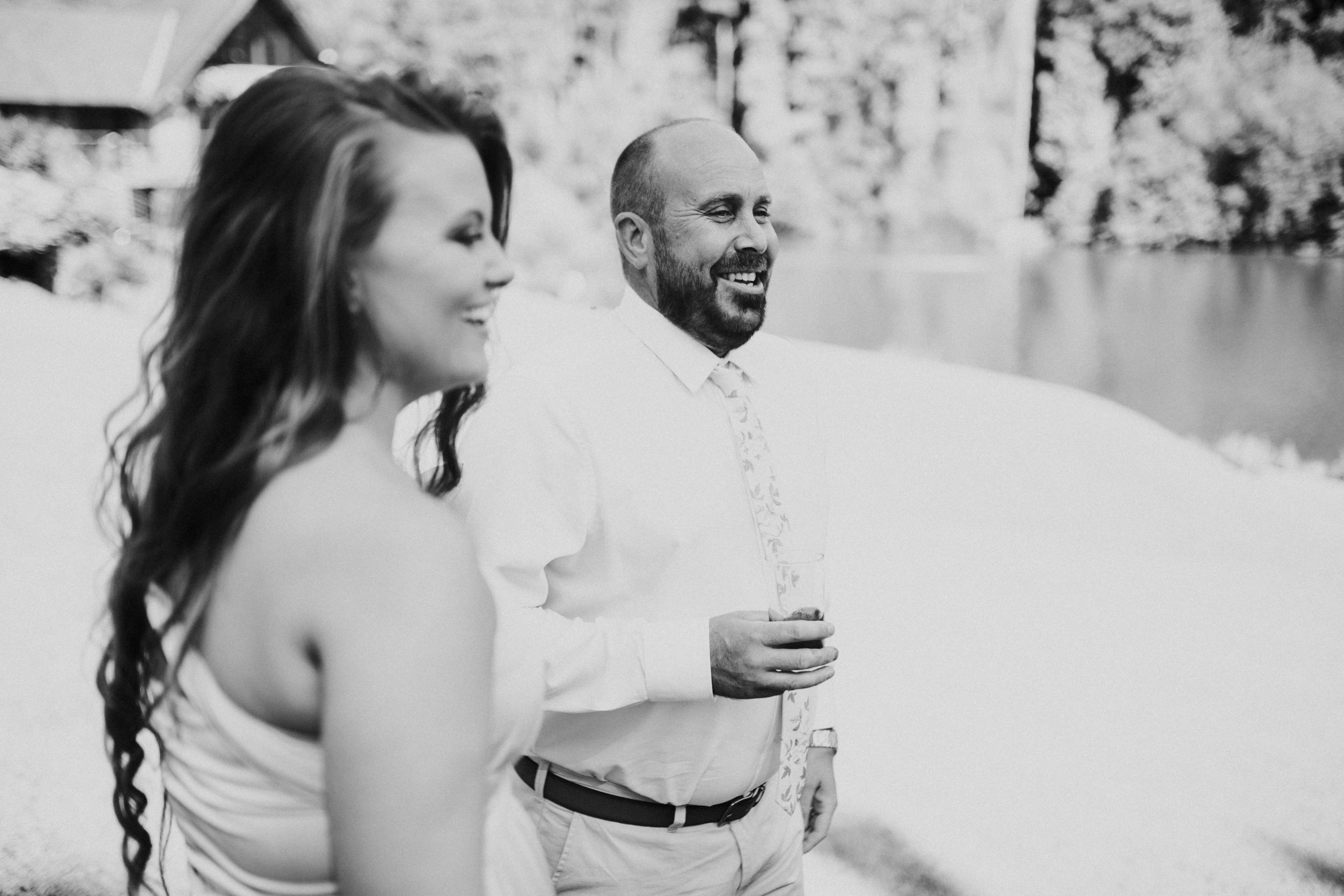 groom smiling