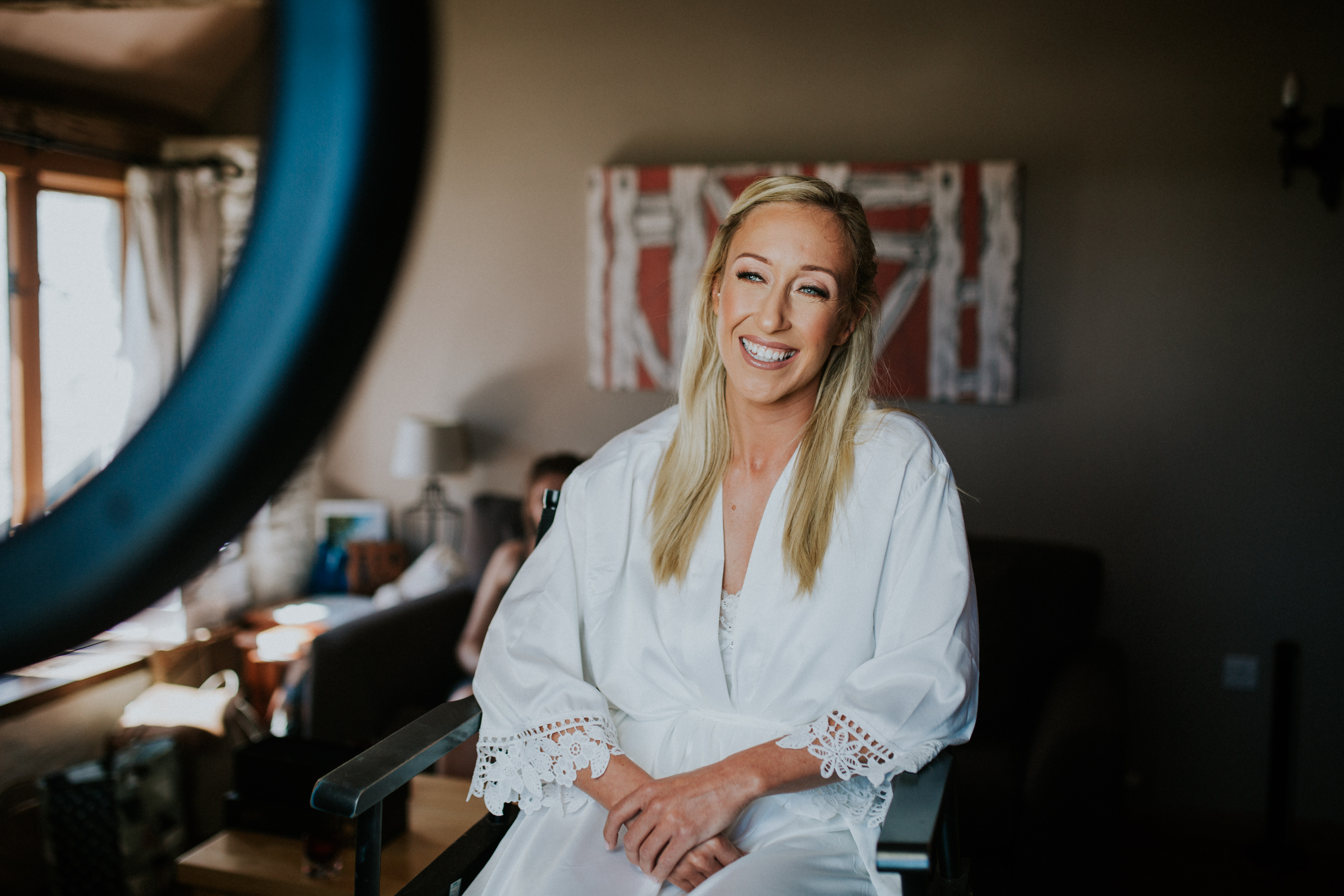 bride smiling 