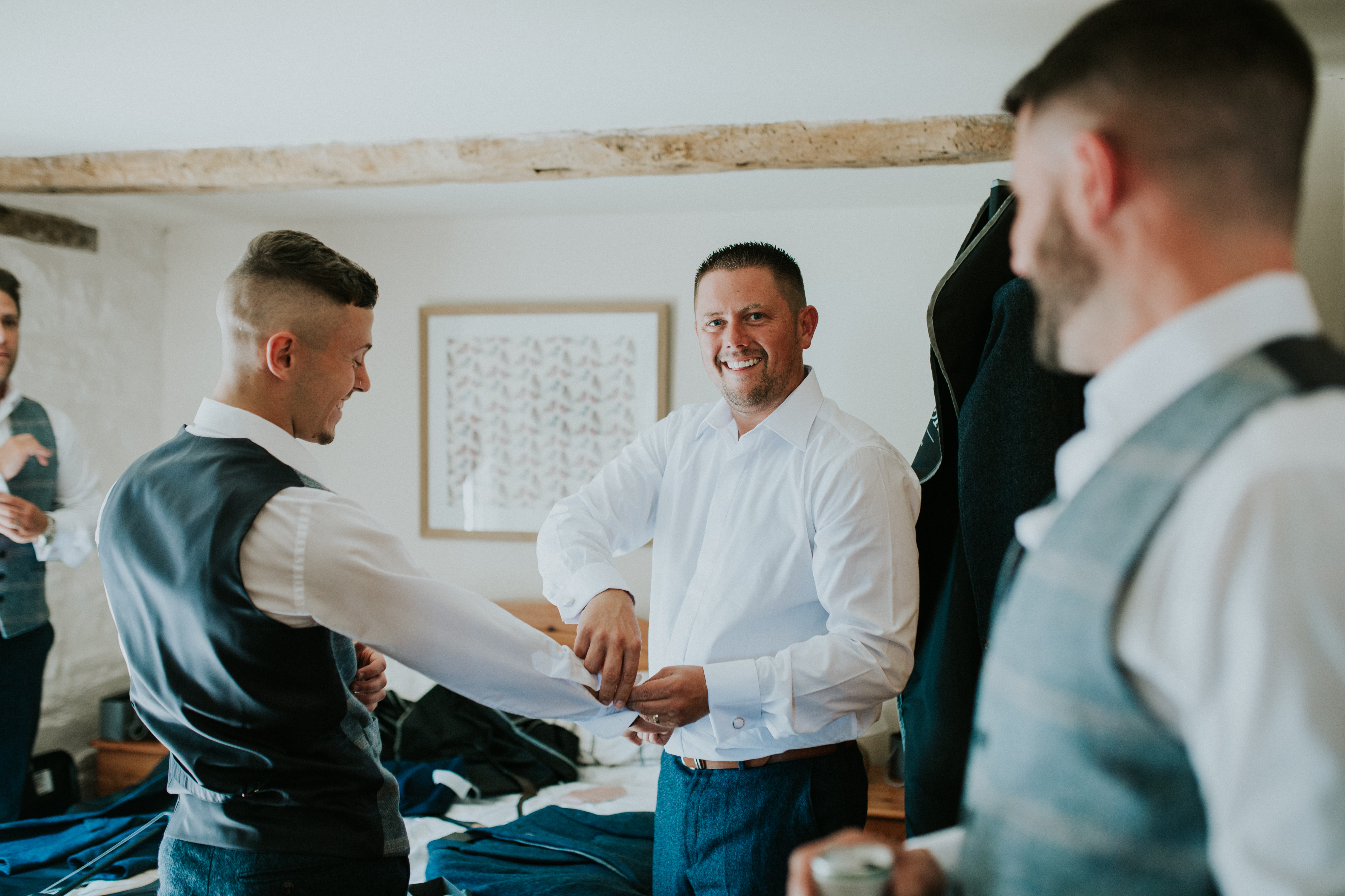 groomsmen smiling 