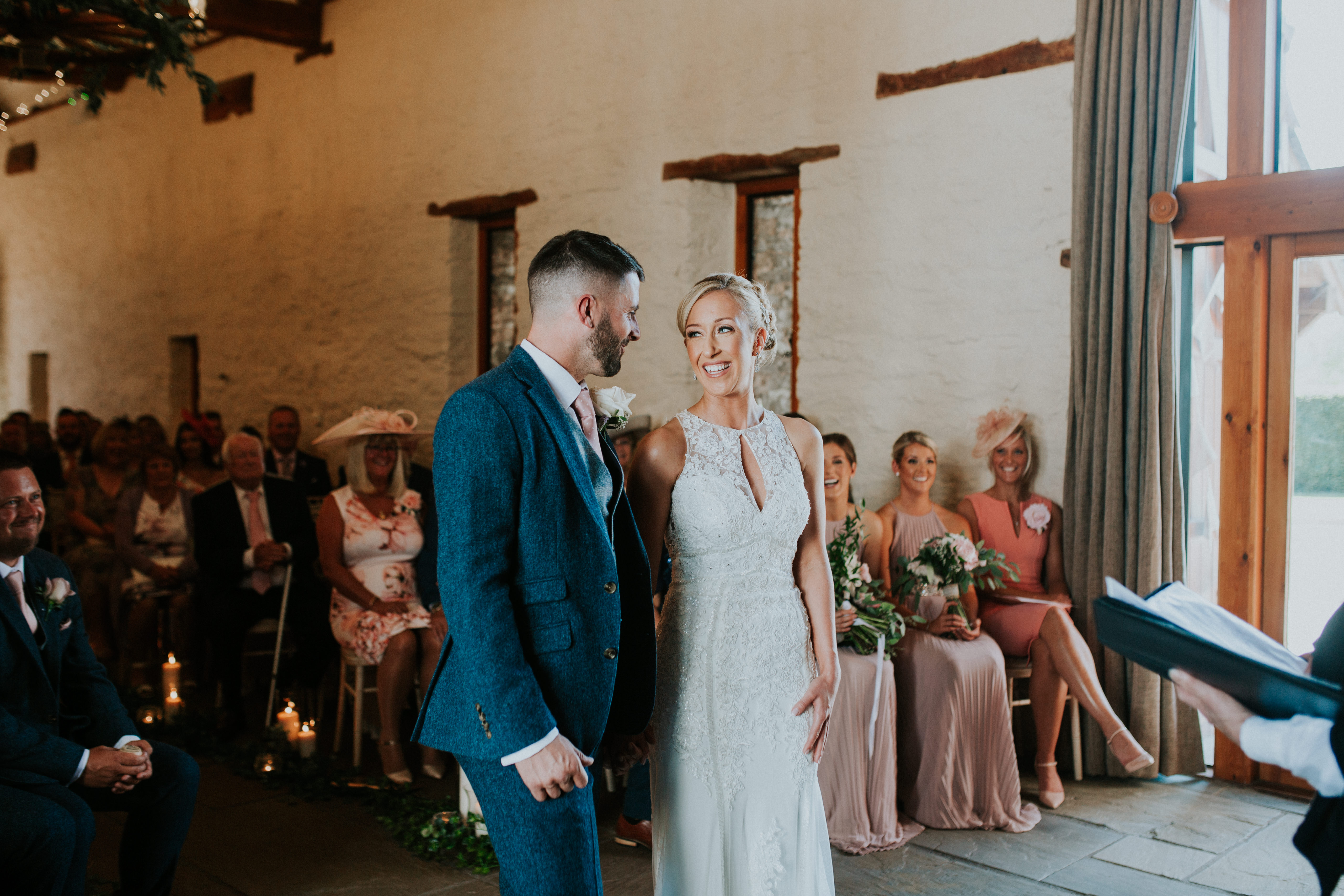 bride and groom in ceremony 