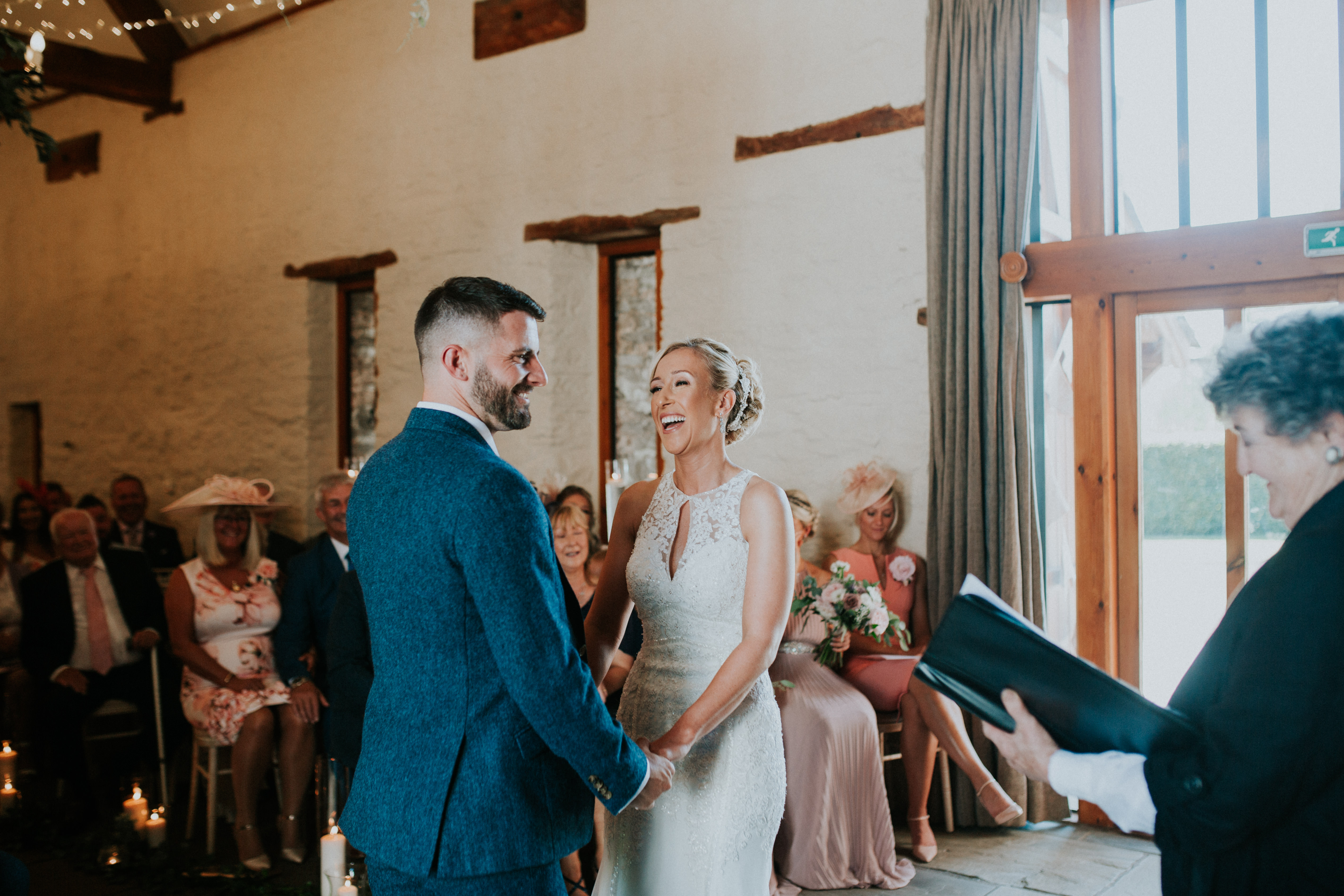 bride and groom in ceremony 