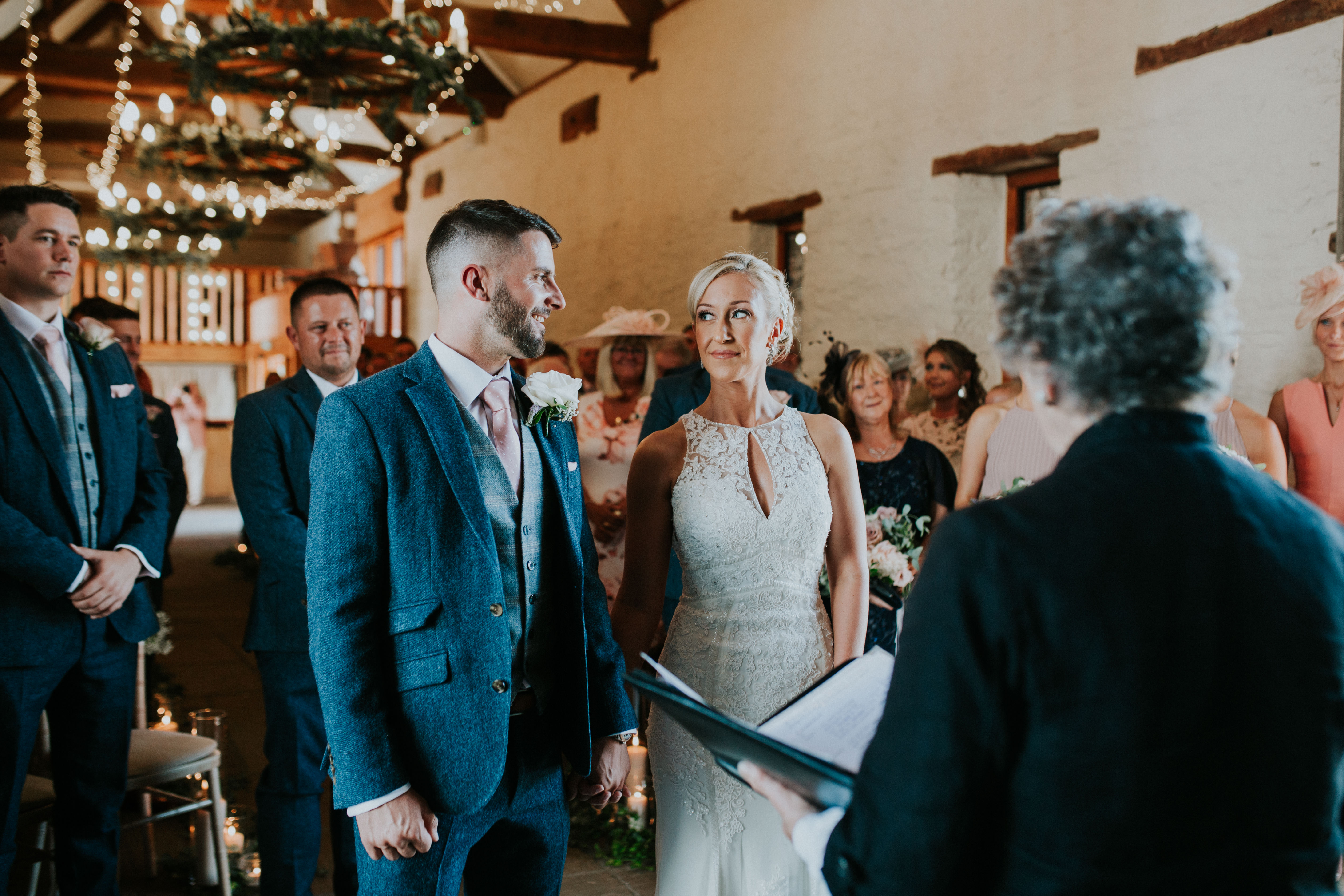 bride and groom in ceremony 