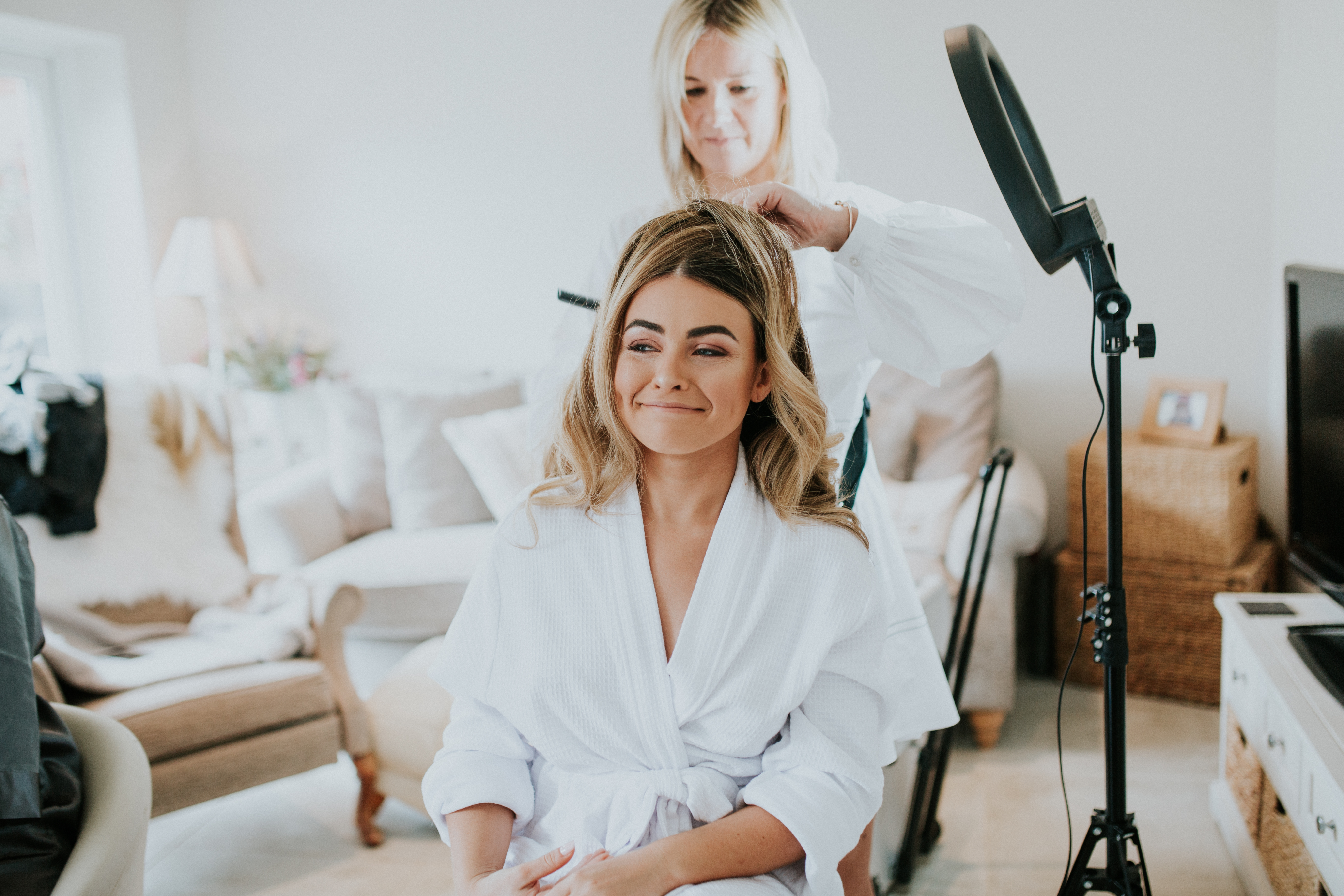 bride smiling 