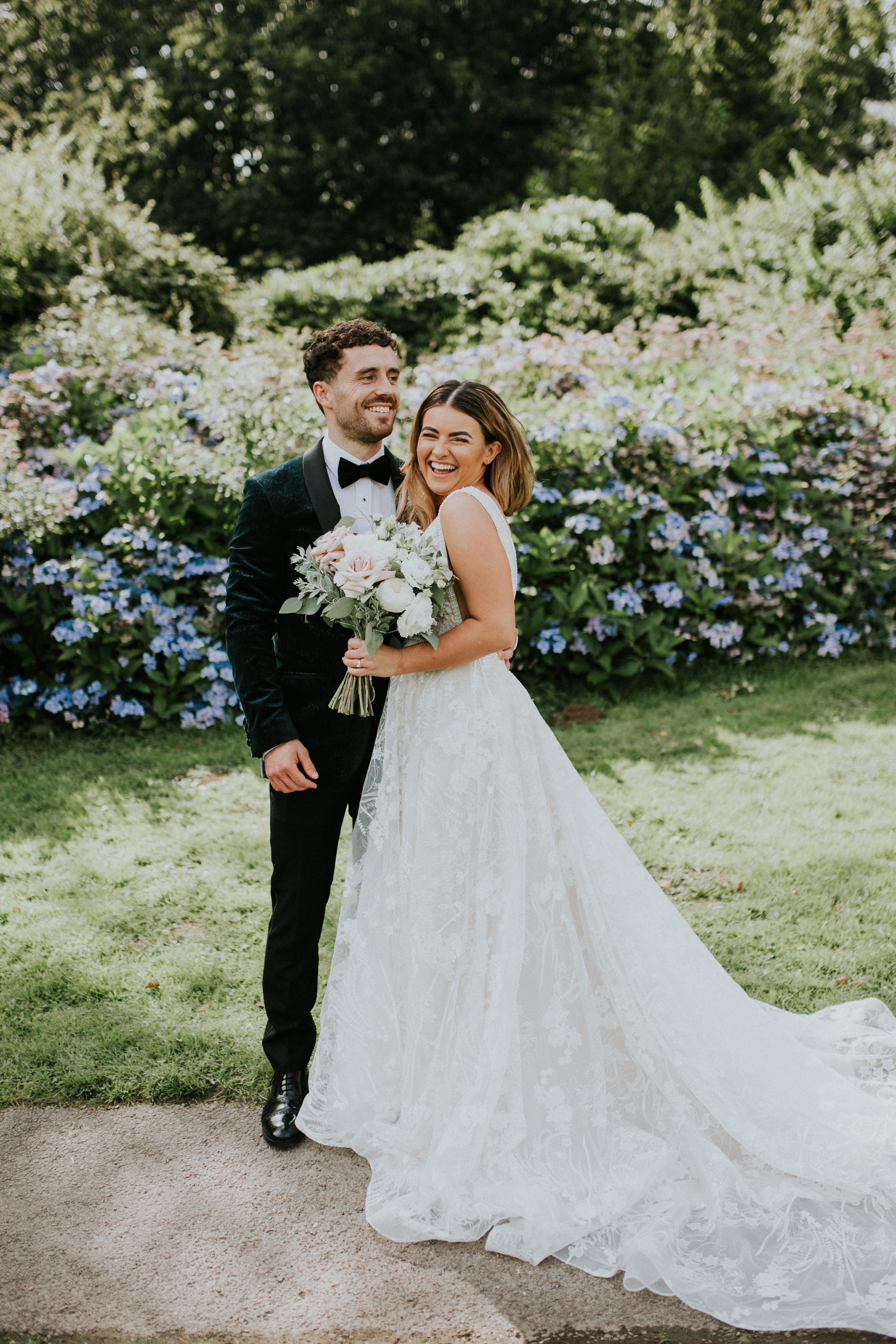 bride and groom portrait 