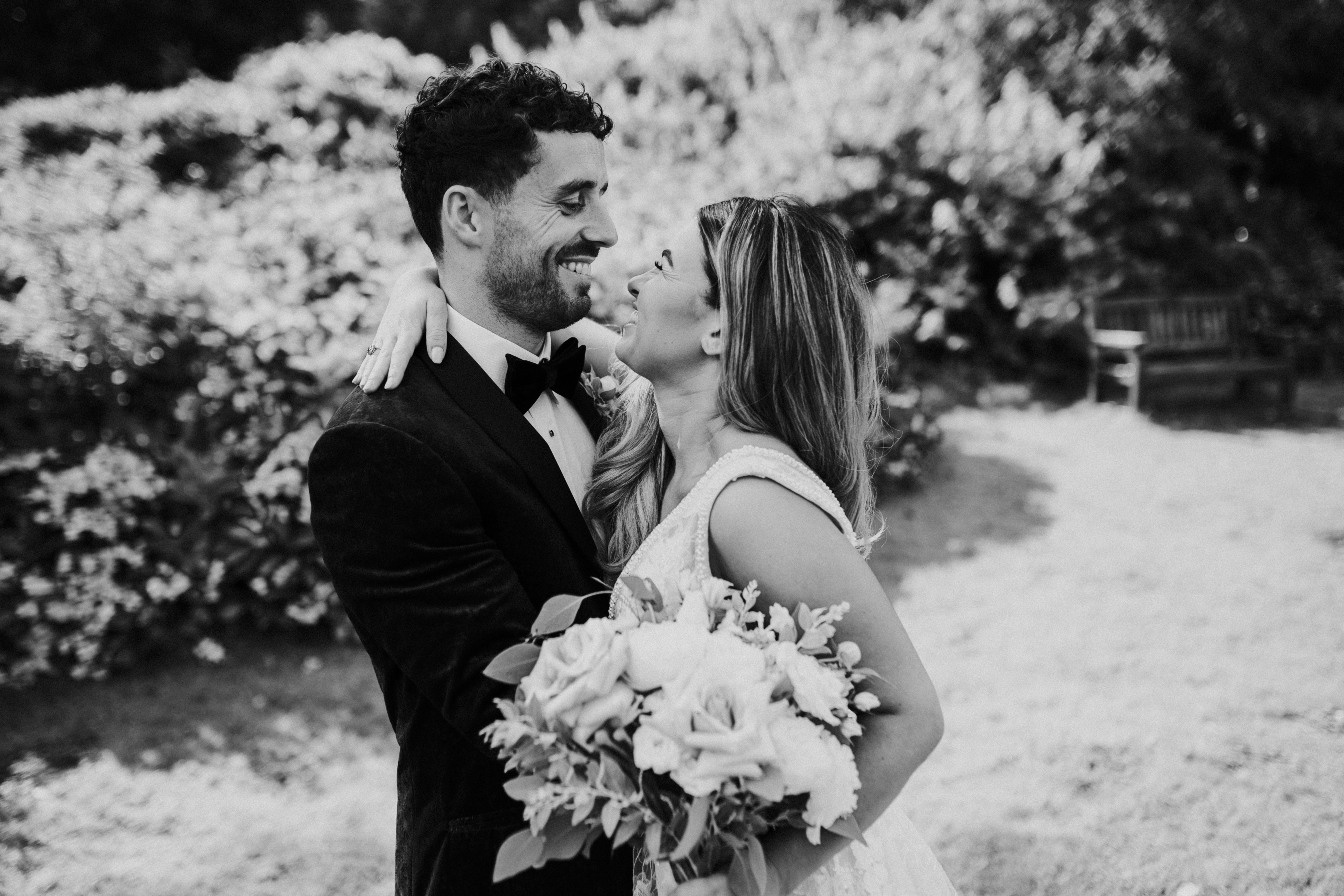 bride and groom portrait 