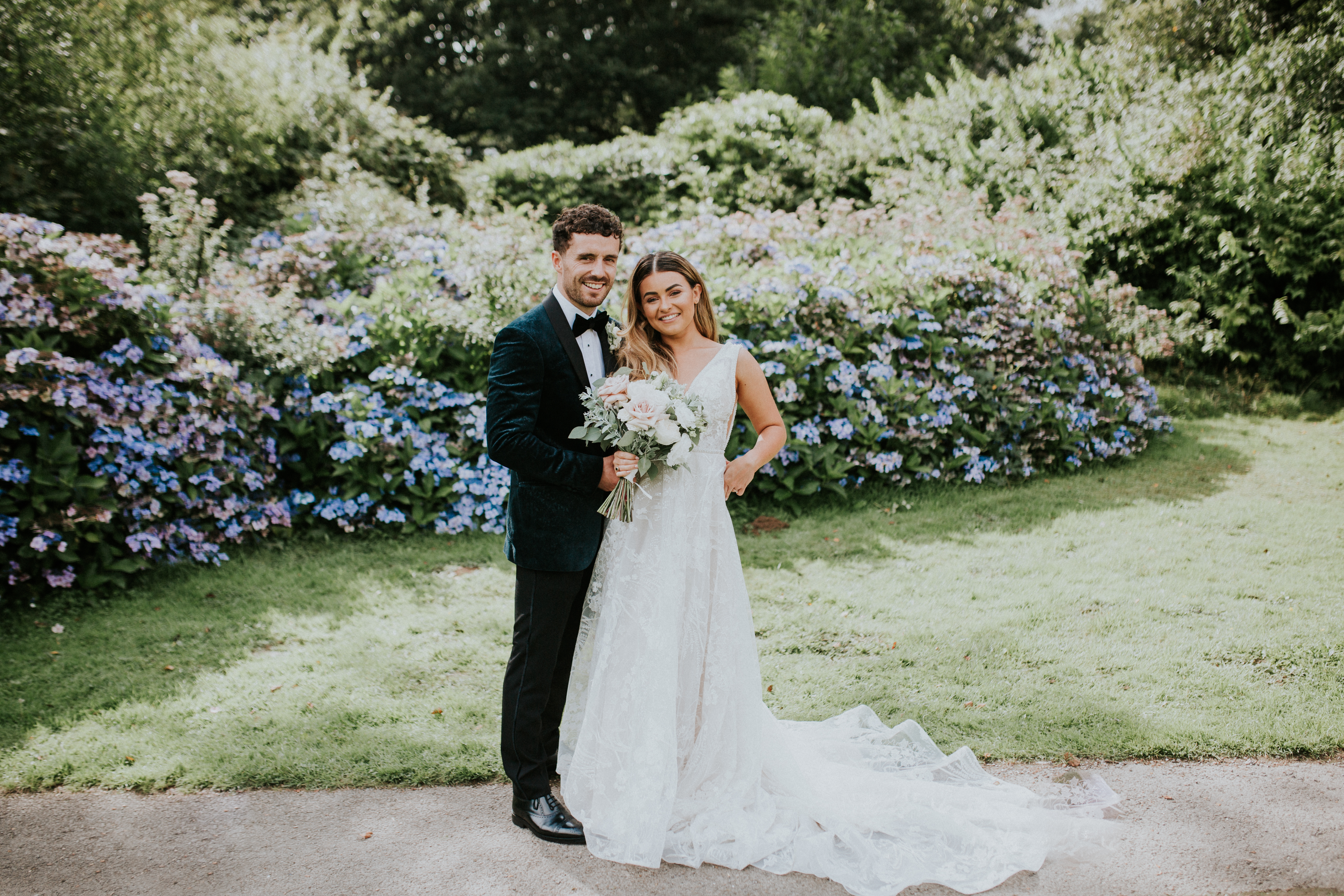 bride and groom portrait 