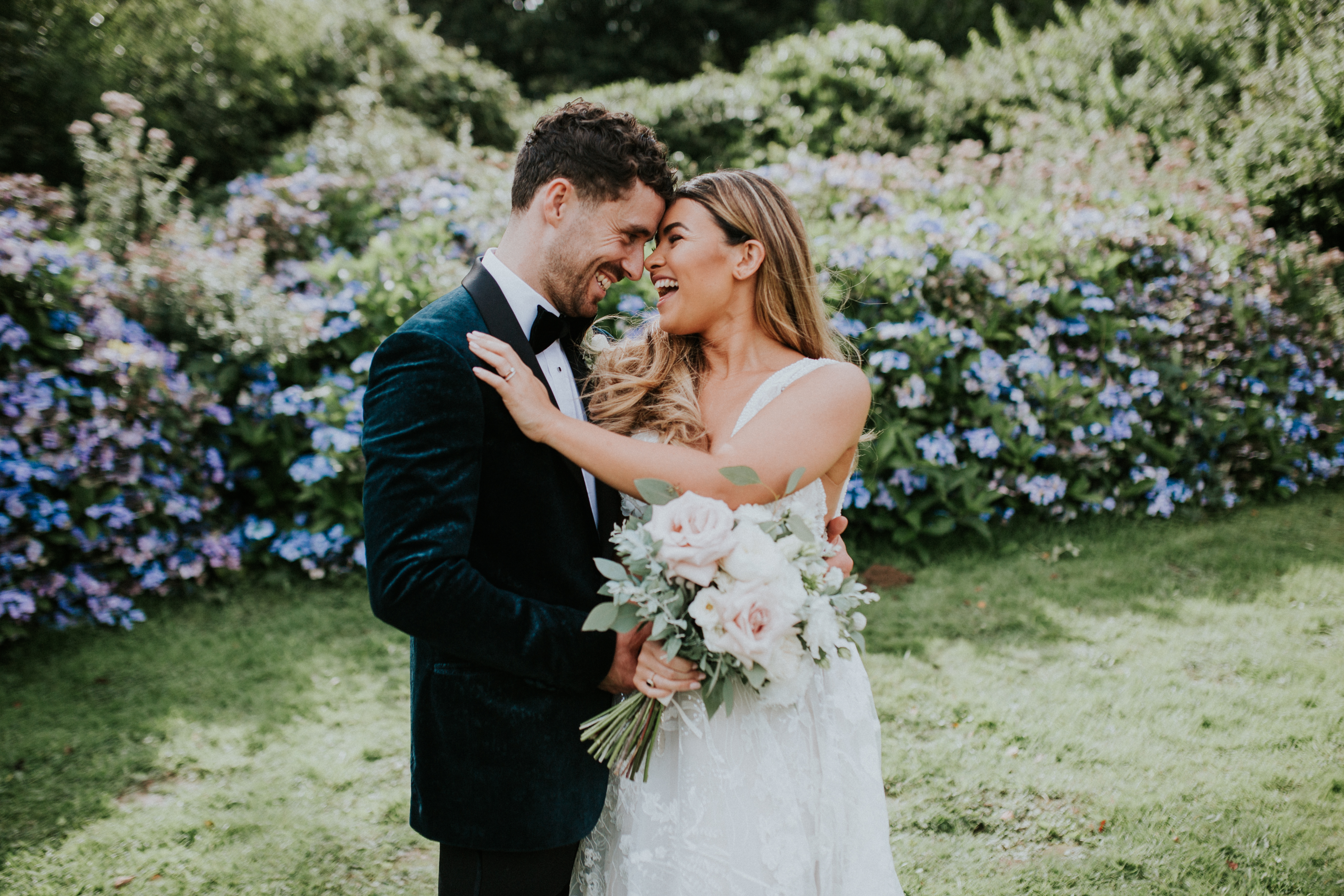 bride and groom portrait 