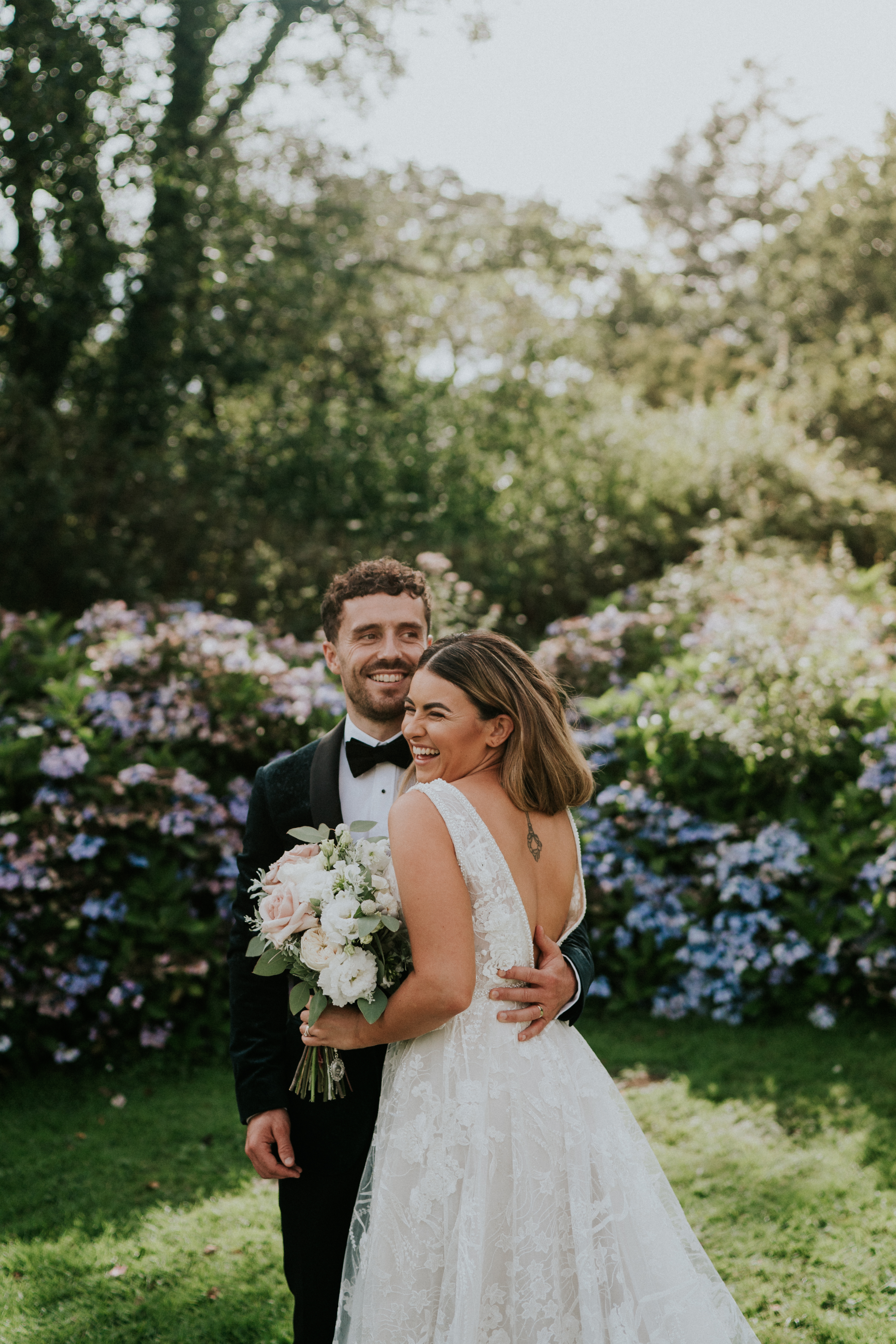 bride and groom portrait 