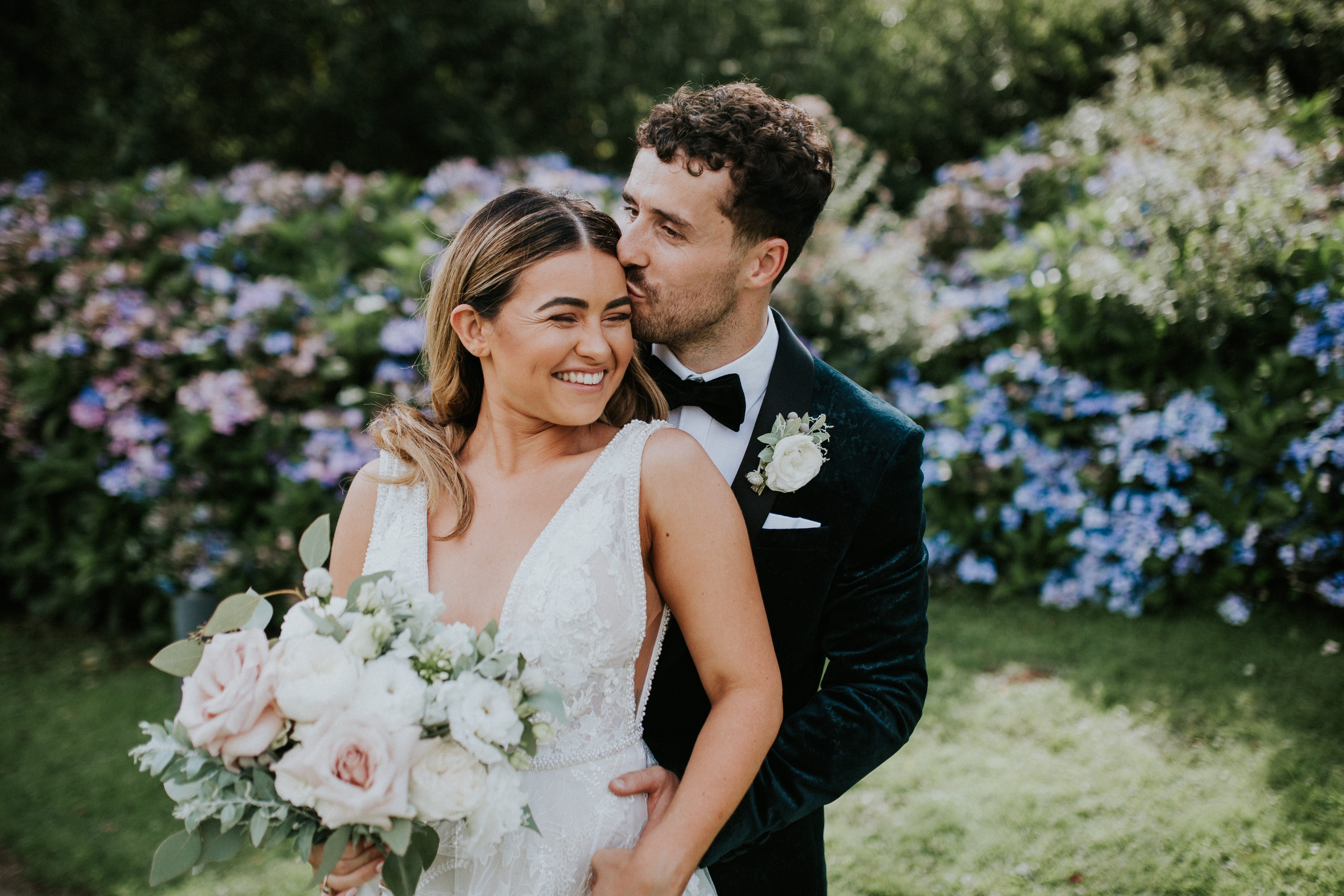 bride and groom portrait 