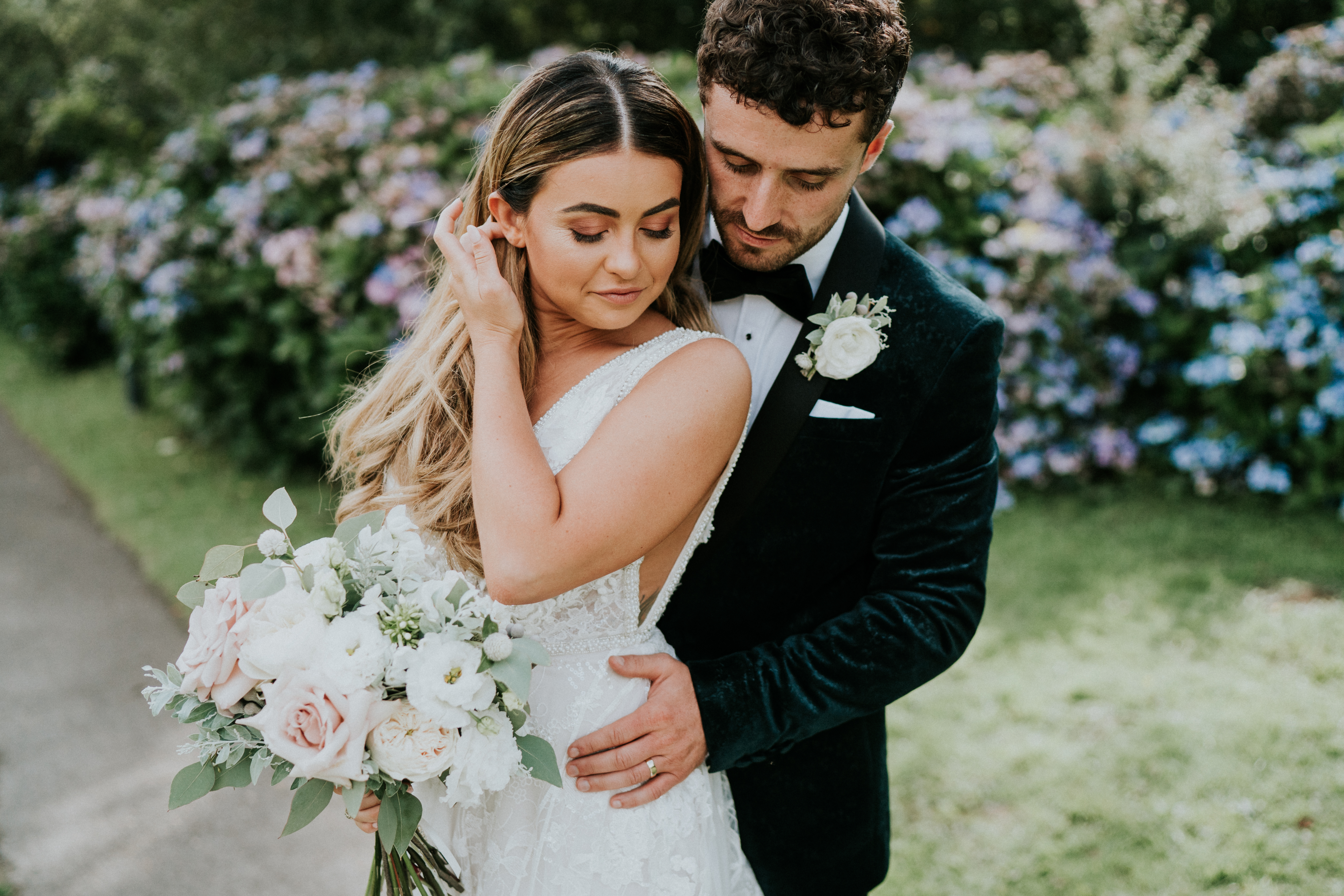 bride and groom portrait 