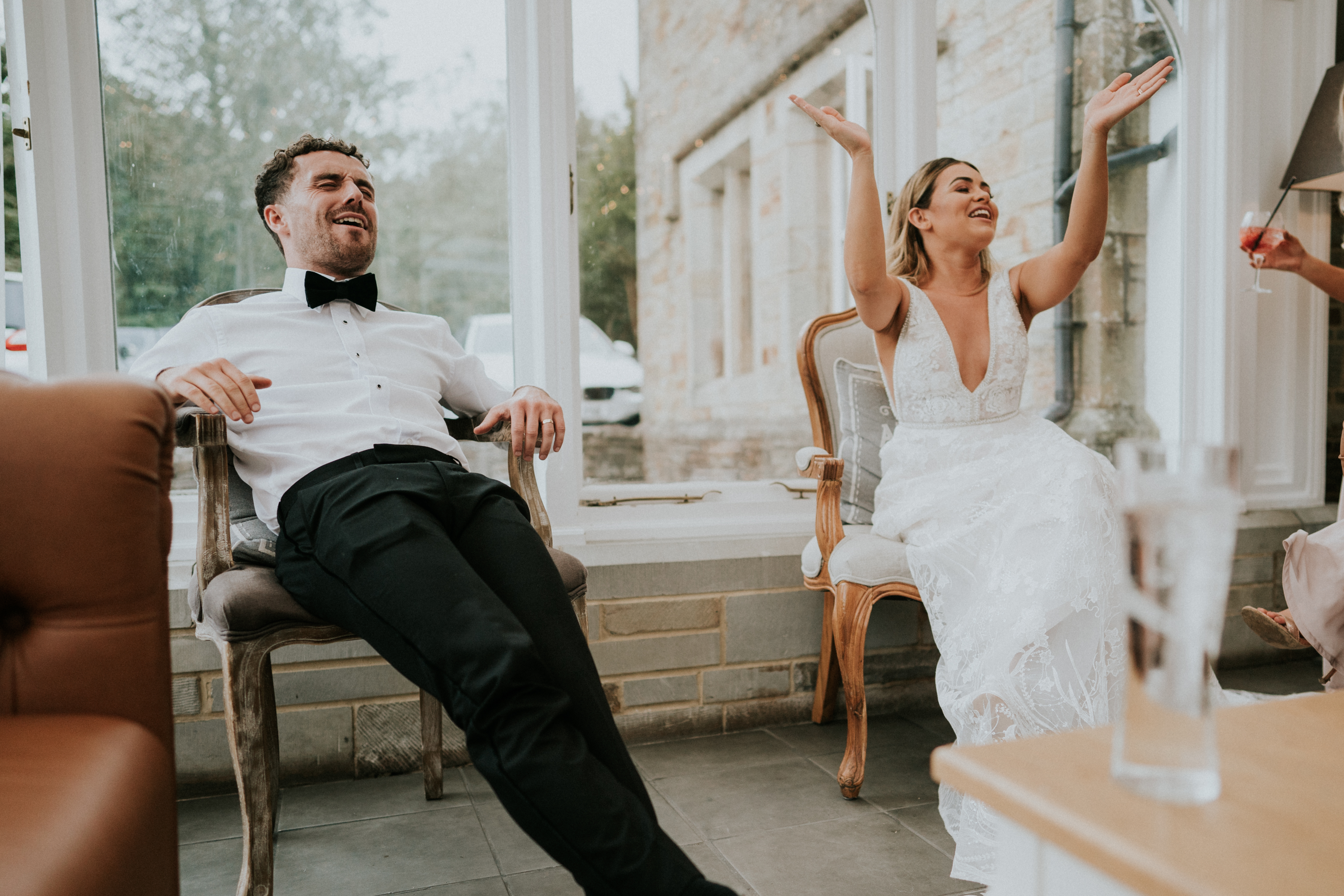 bride and groom signing 