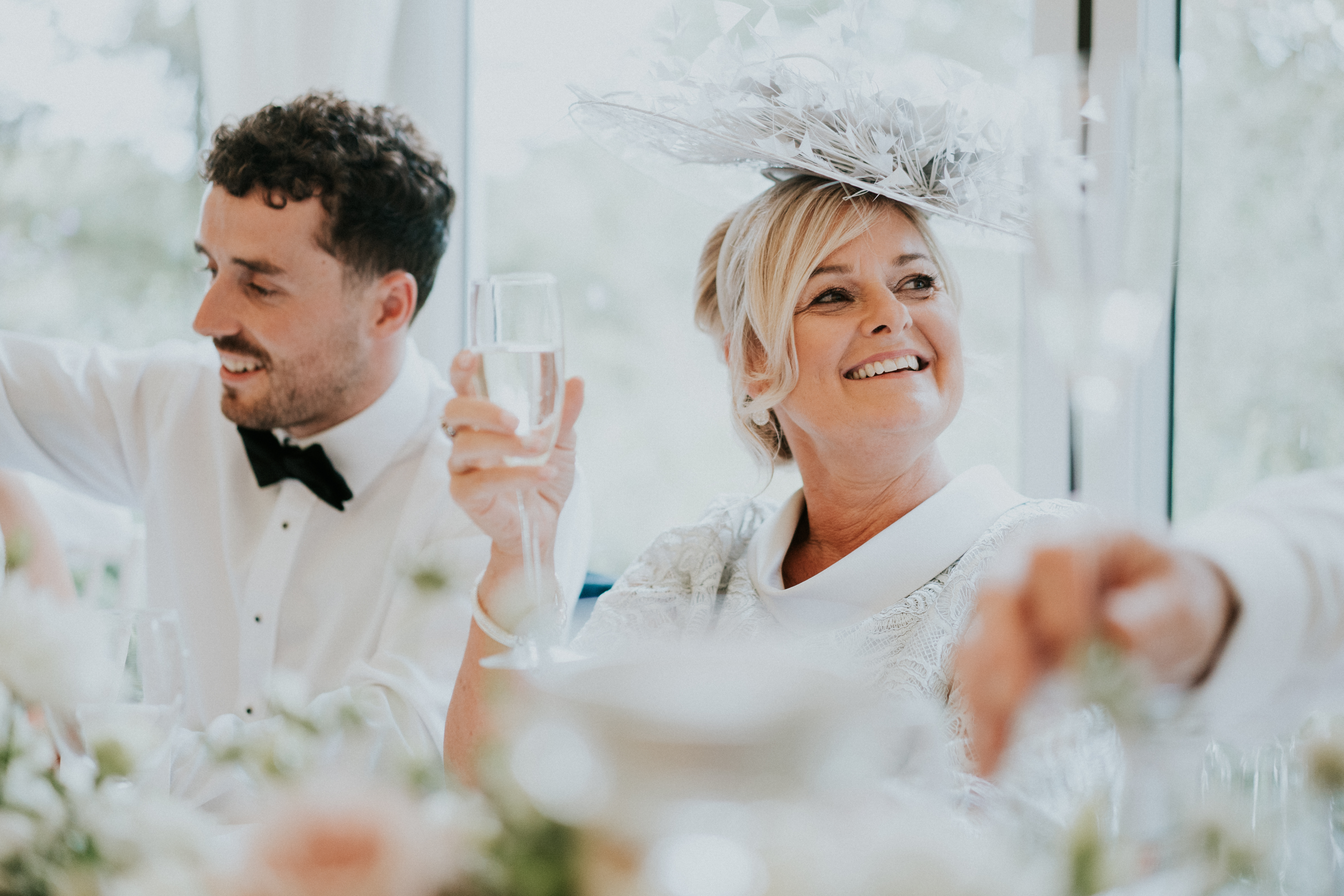 mother of the bride laughing 