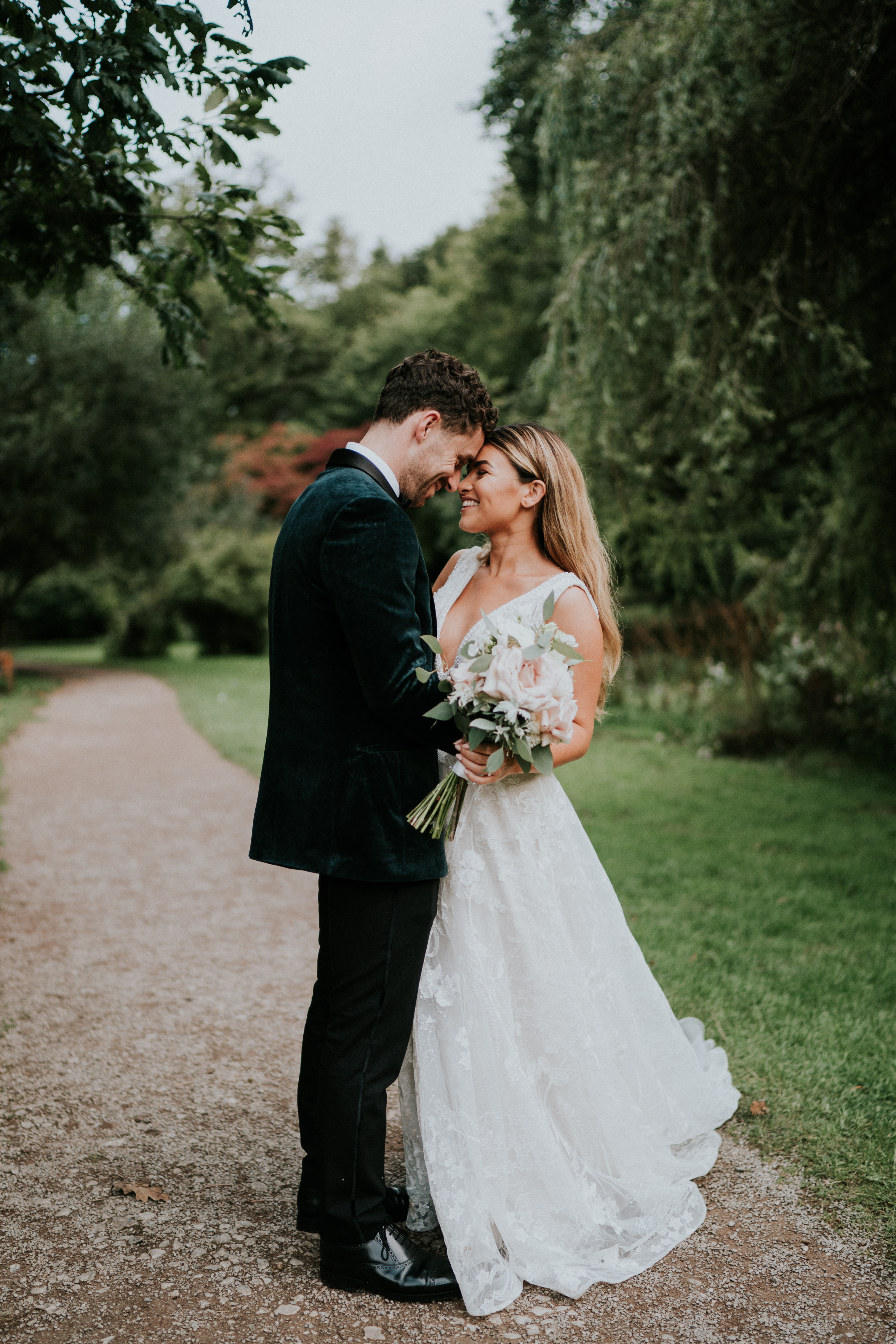 bride and groom portraits