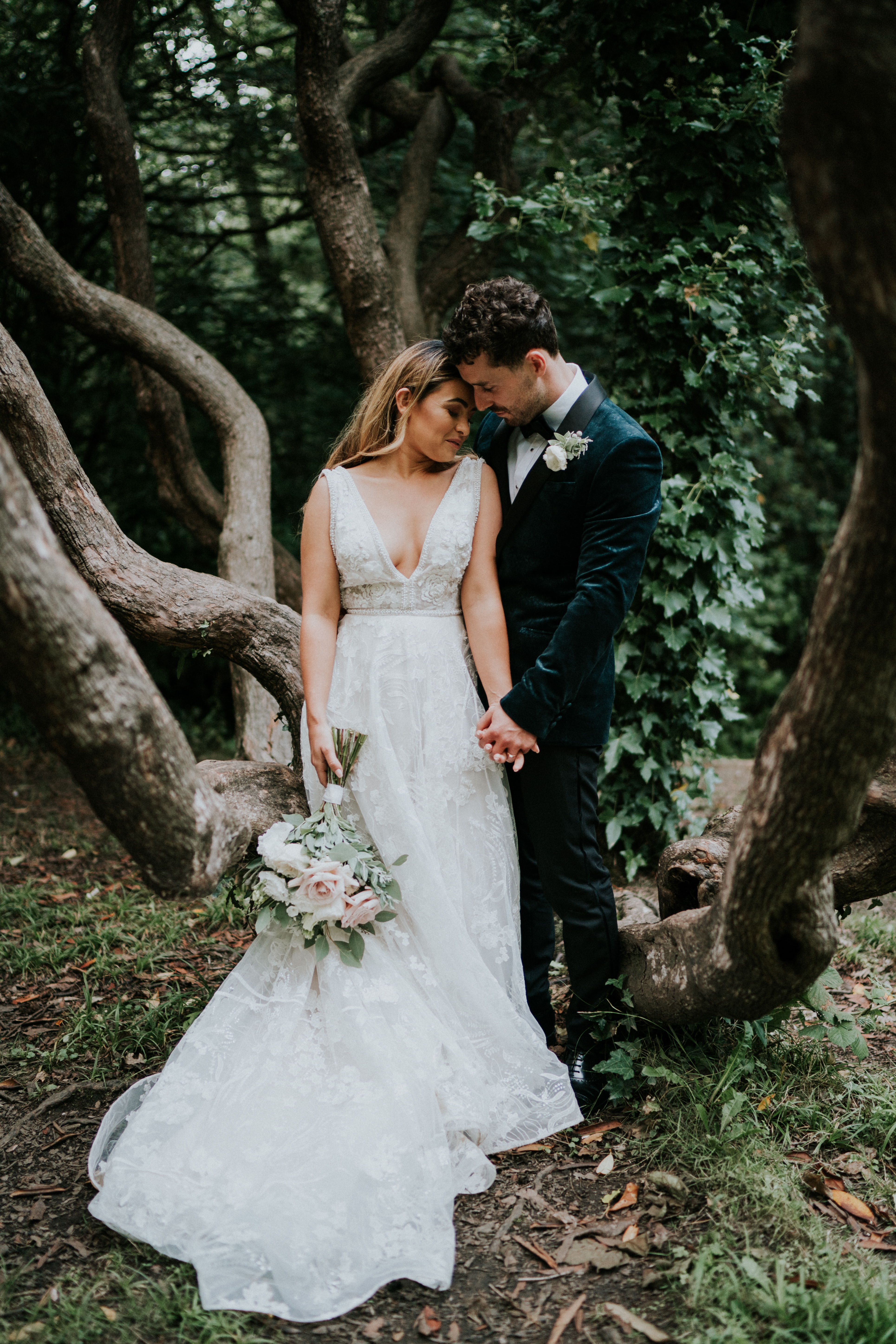 bride and groom portraits