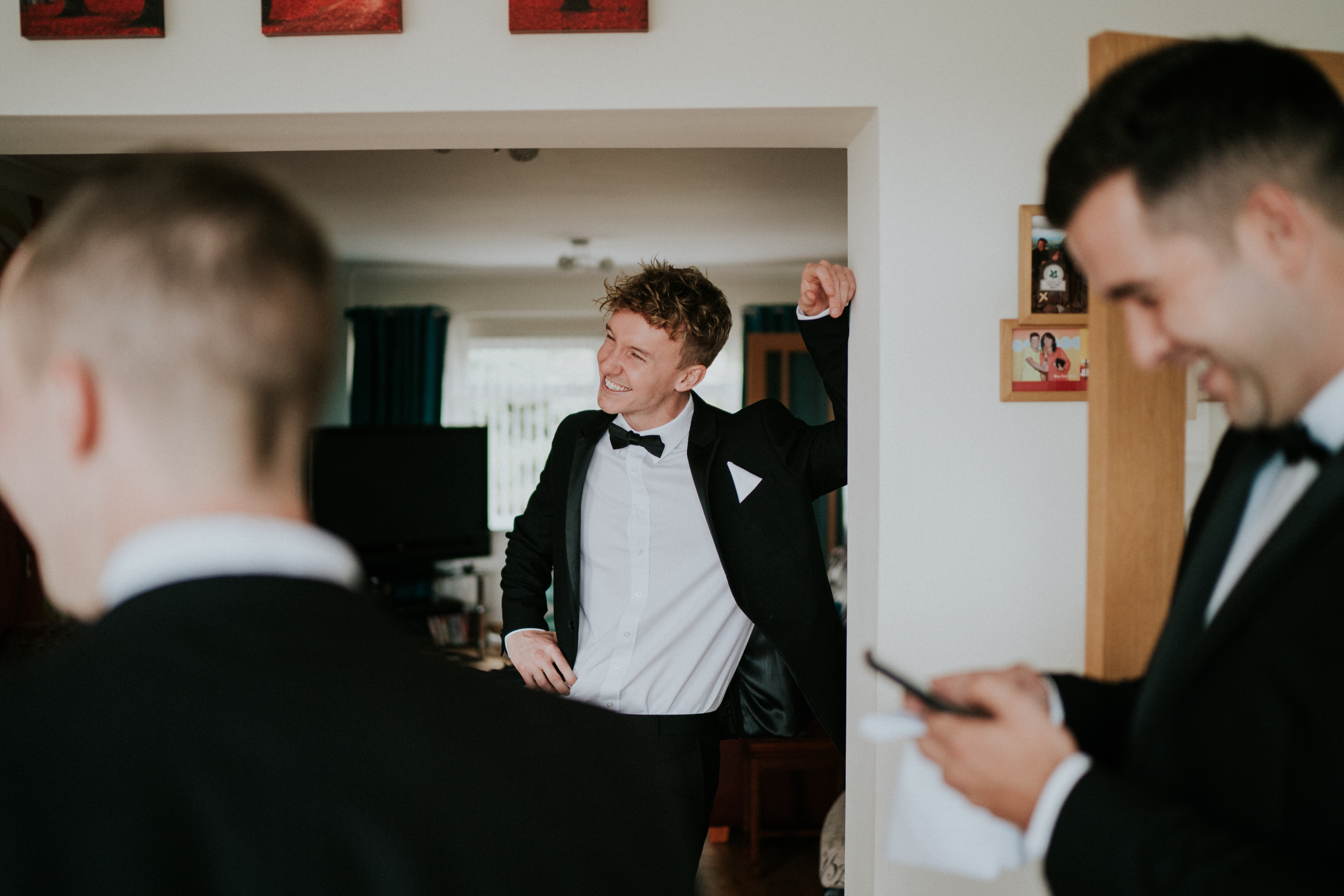 groomsman smiling 