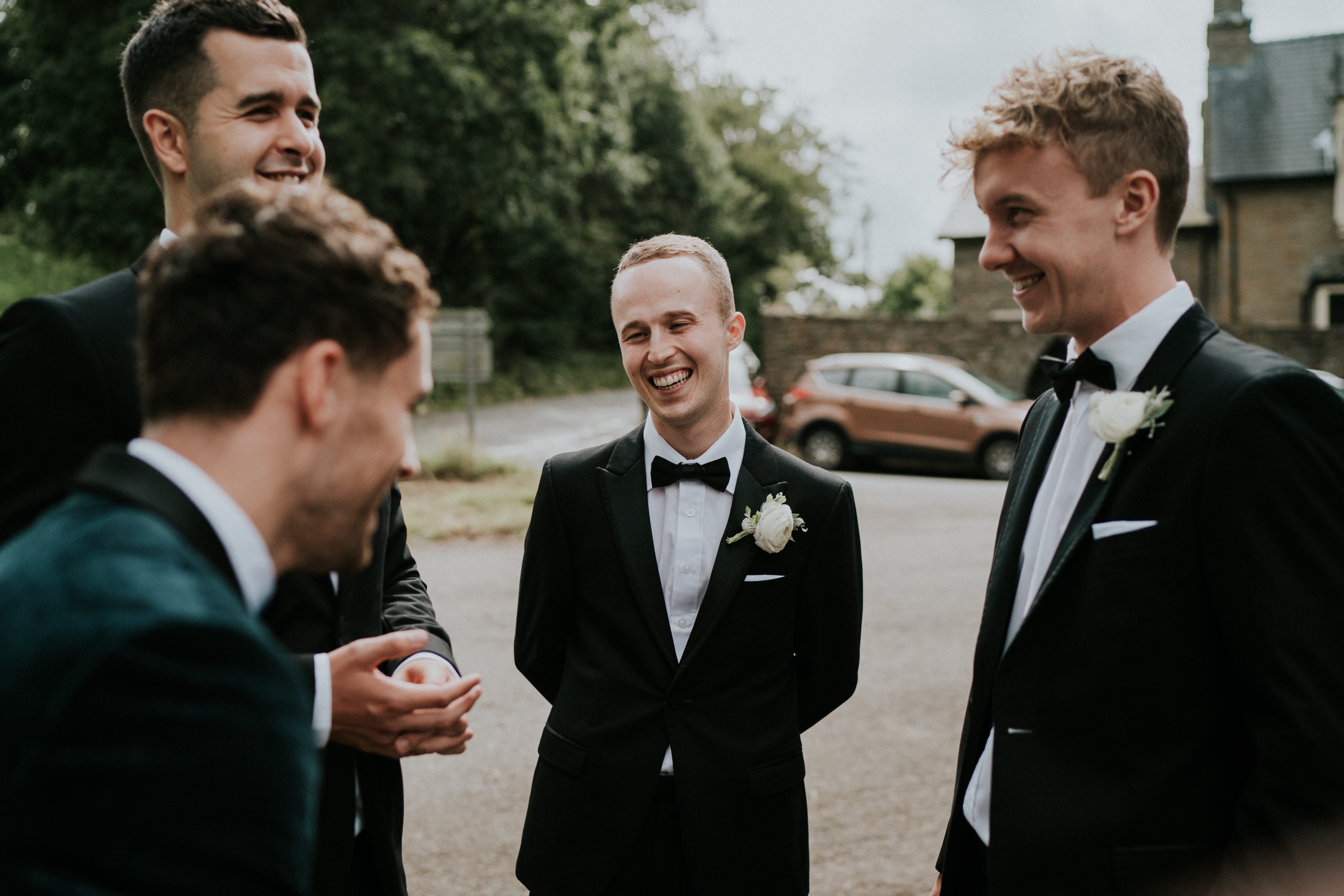 groomsmen smiling 