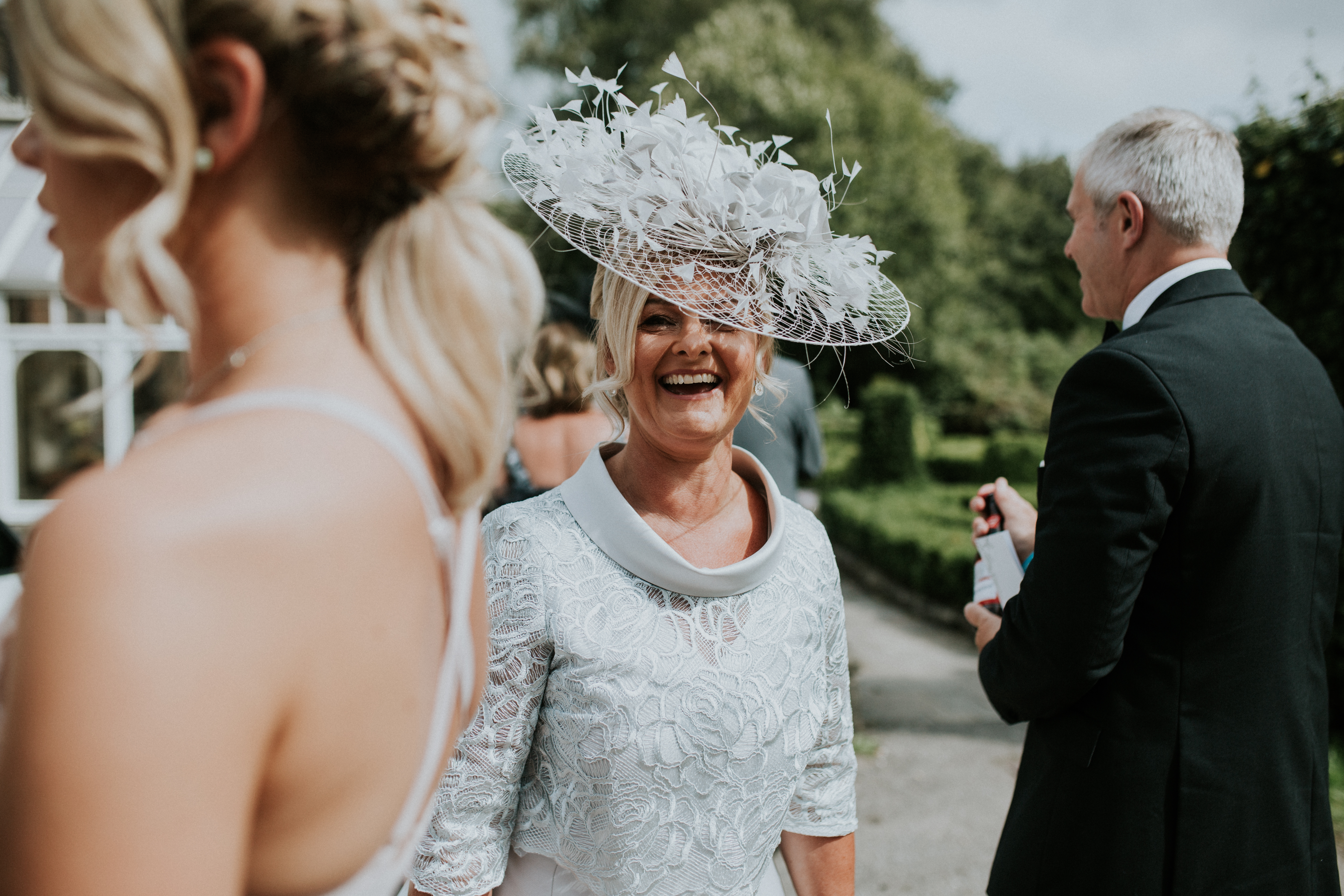mother of the bride laughing 