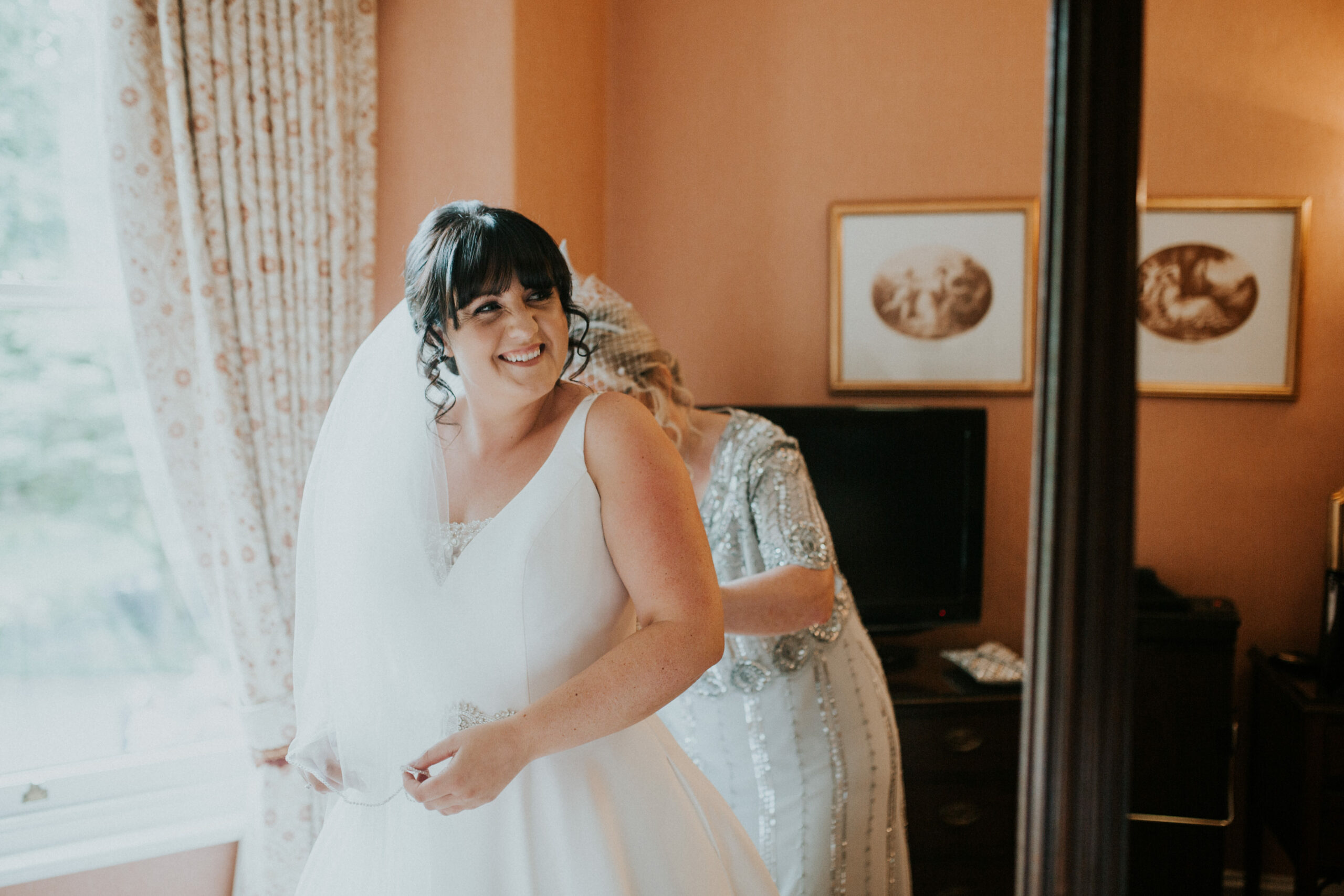 bride smiling 